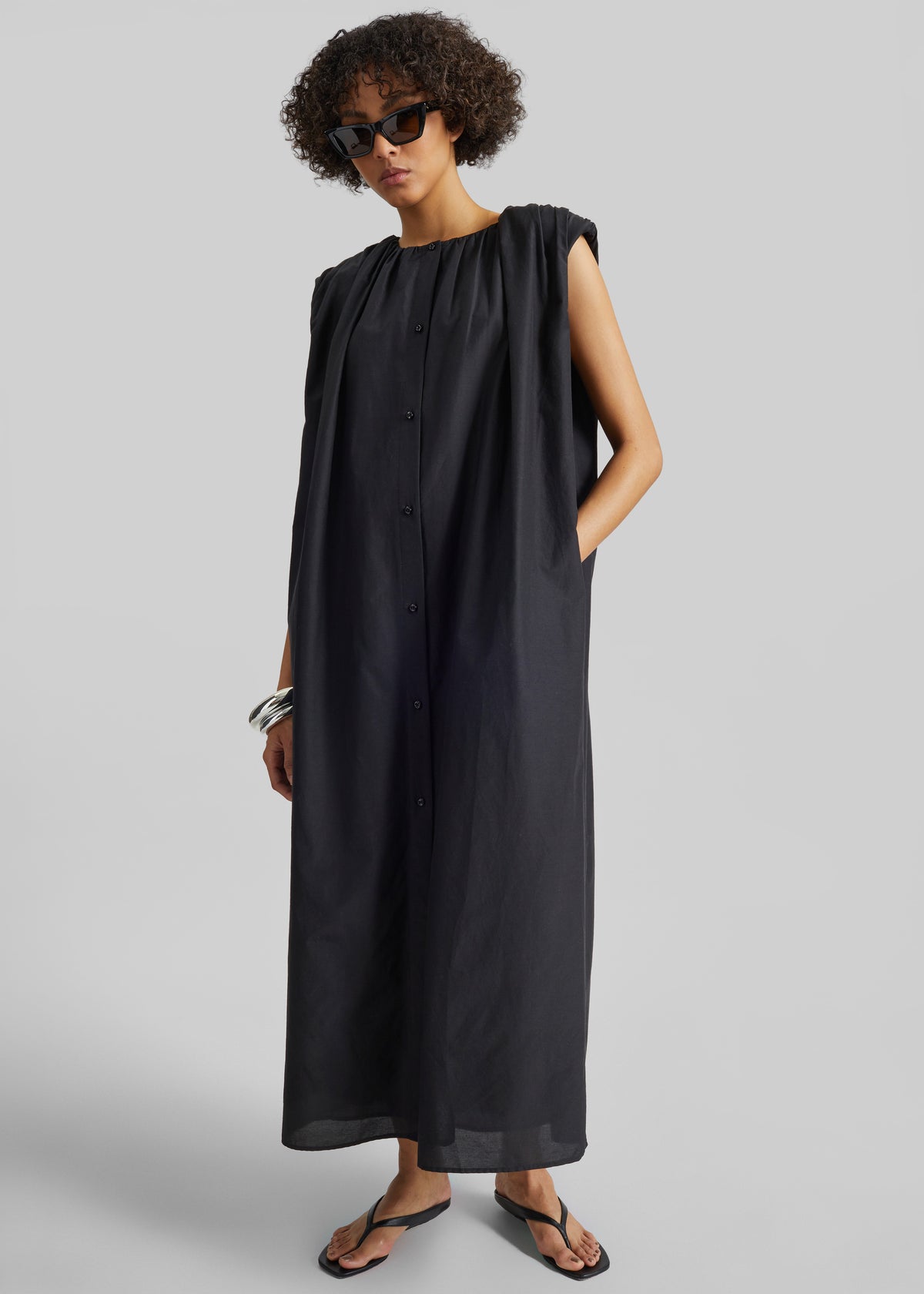 Loulou de Saison Cora Midi Cotton Silk Voile Dress