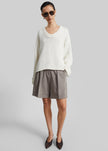 Loulou de Saison Derry Lds U-Neck Sweater - Ivory