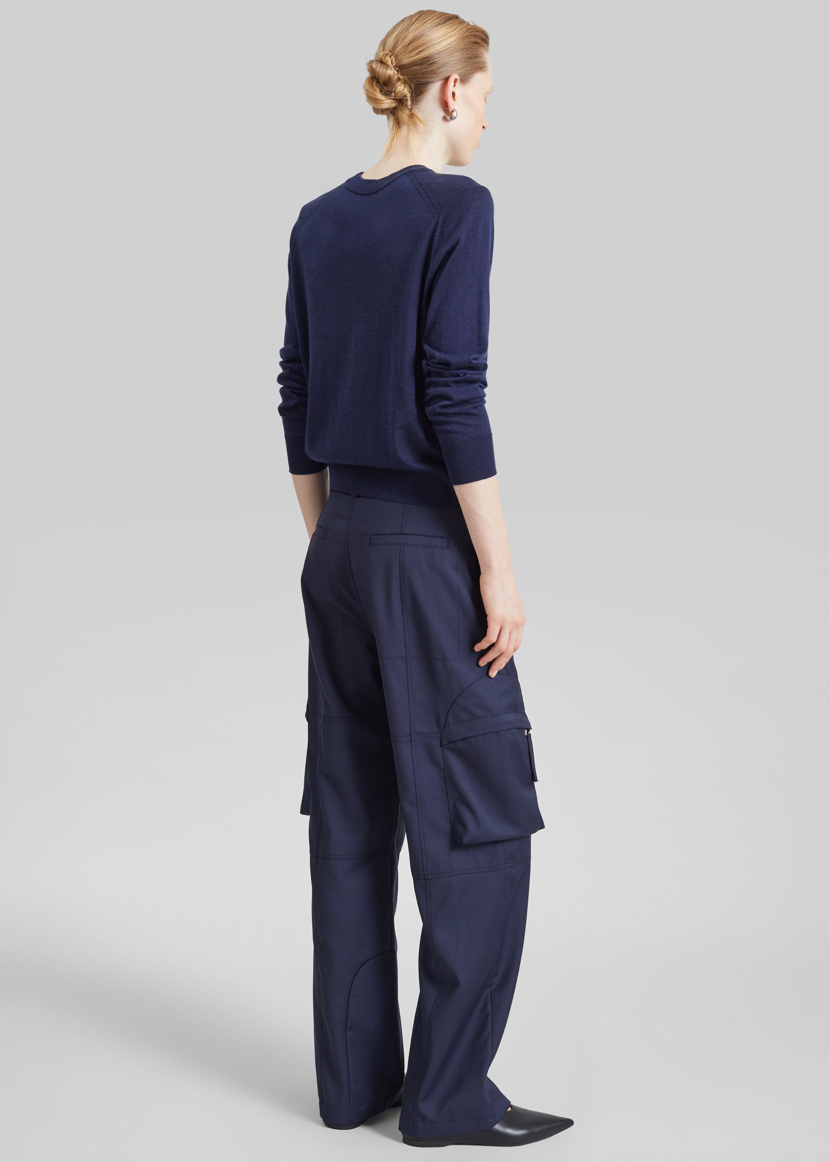 Loulou de Saison Ditto Fine Knit Cashmere Sweater - Navy - 4