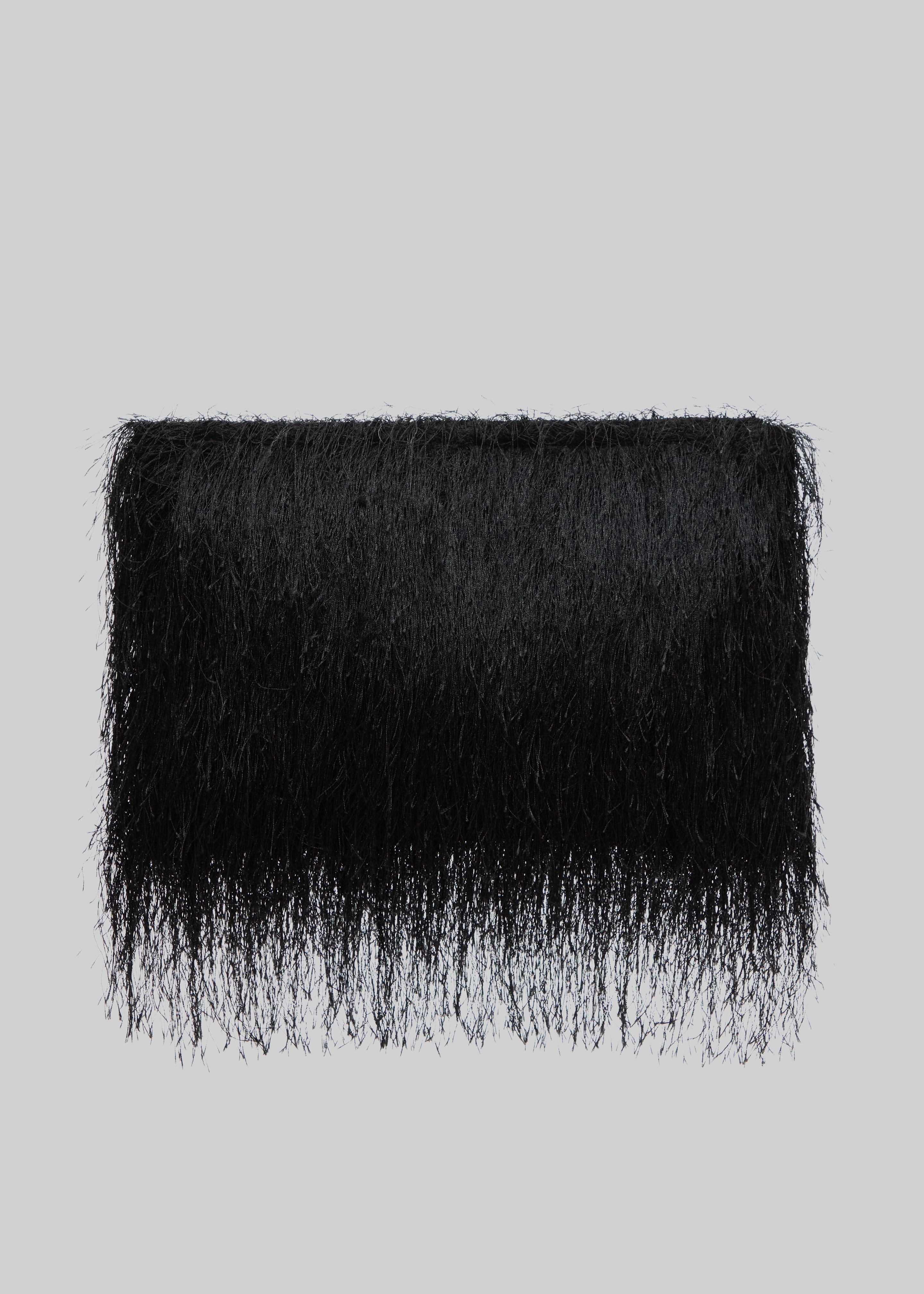 Loulou De Saison Evano Fringed Clutch - Black - 2