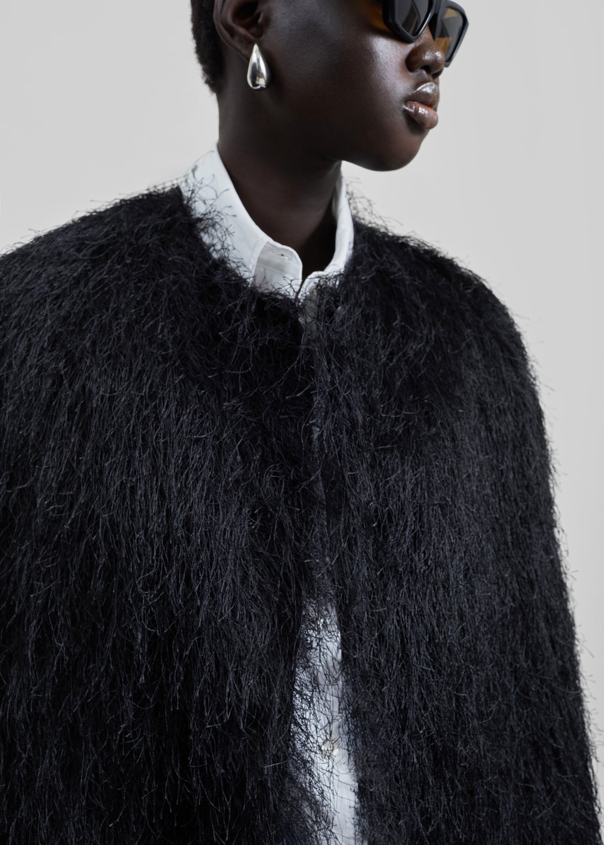 Loulou De Saison Filipo Fringed Coat - Black - 4