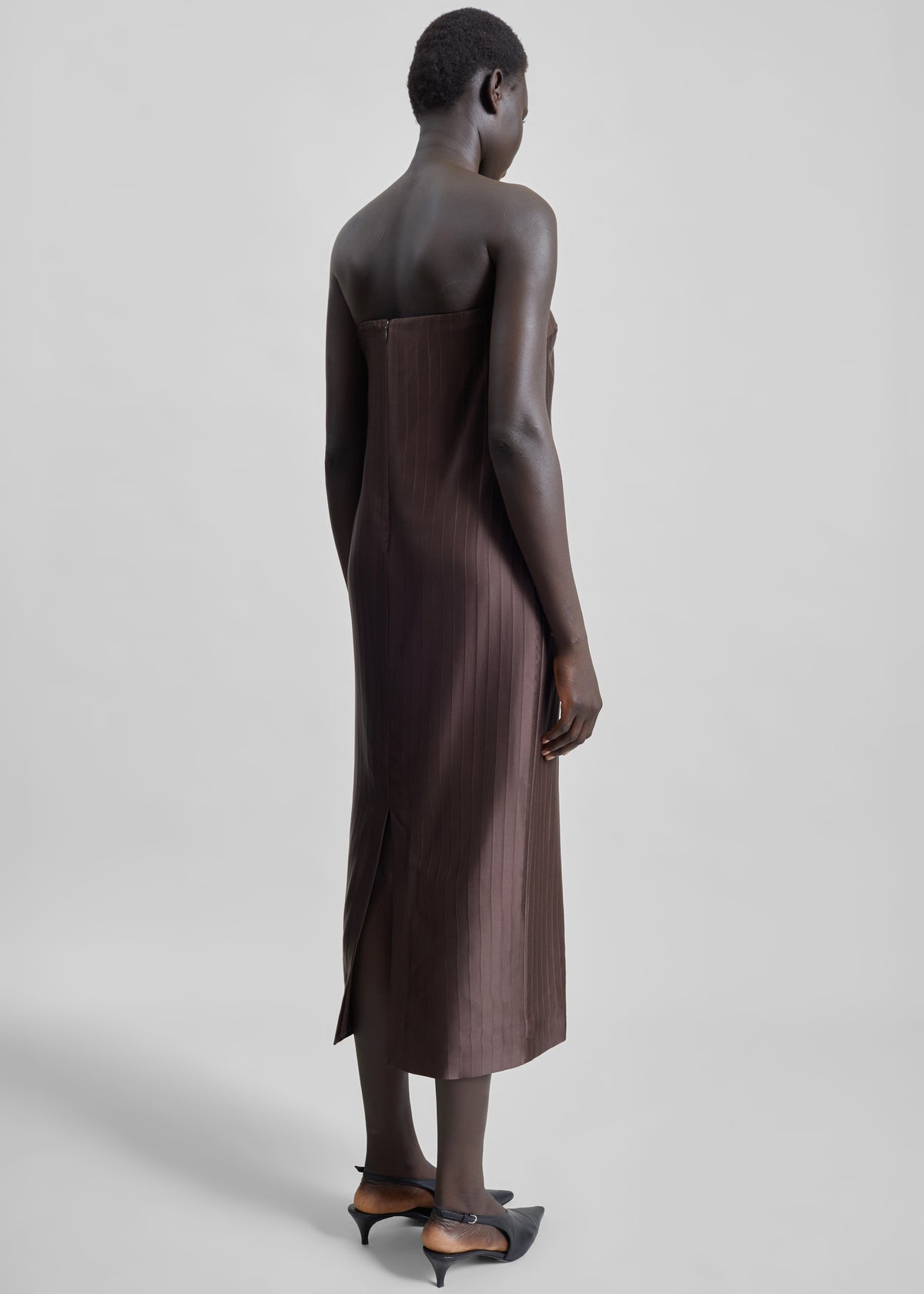 Loulou De Saison Giulia Bustier Dress - Dark Brown - 6