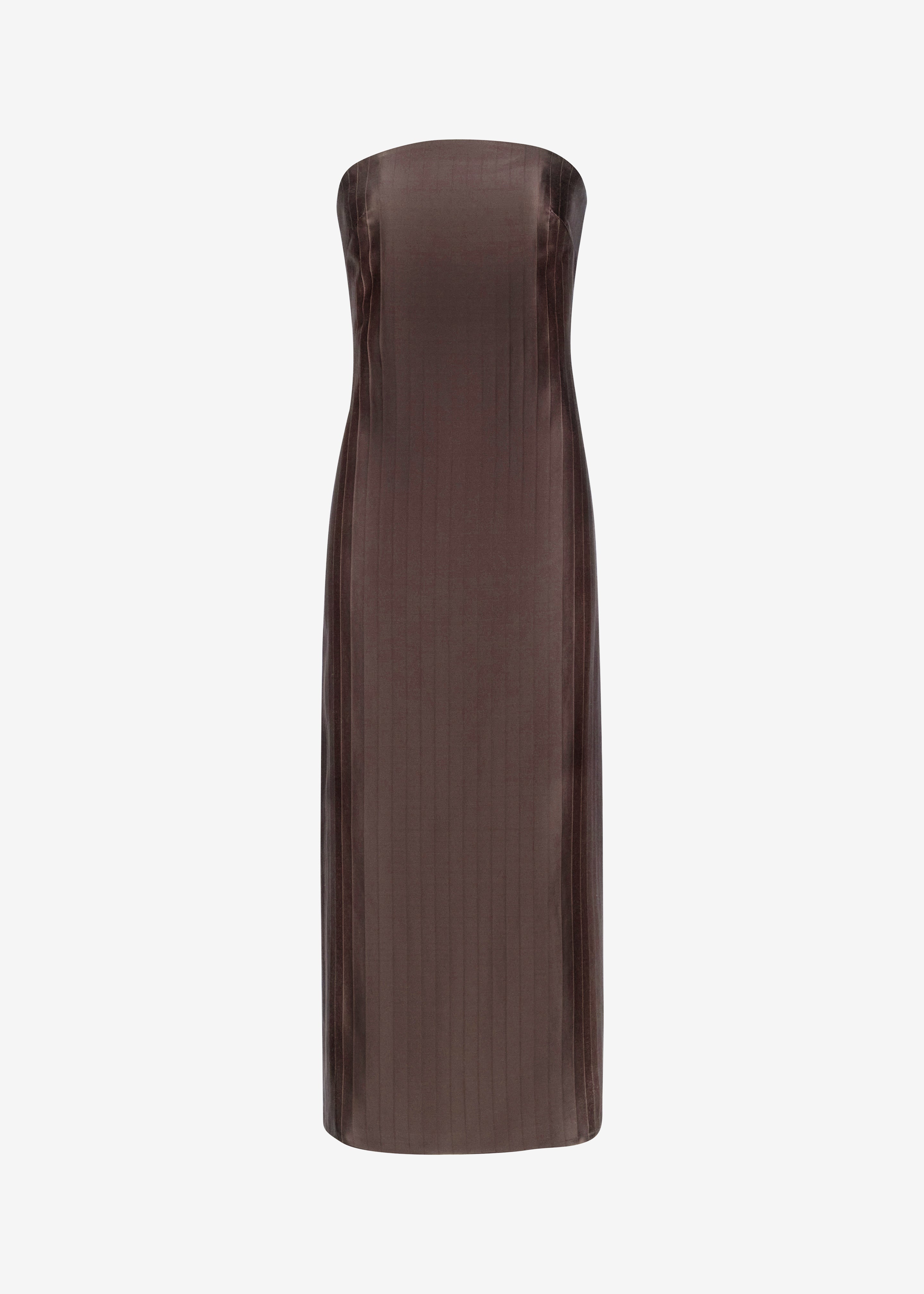 Loulou De Saison Giulia Bustier Dress - Dark Brown - 7
