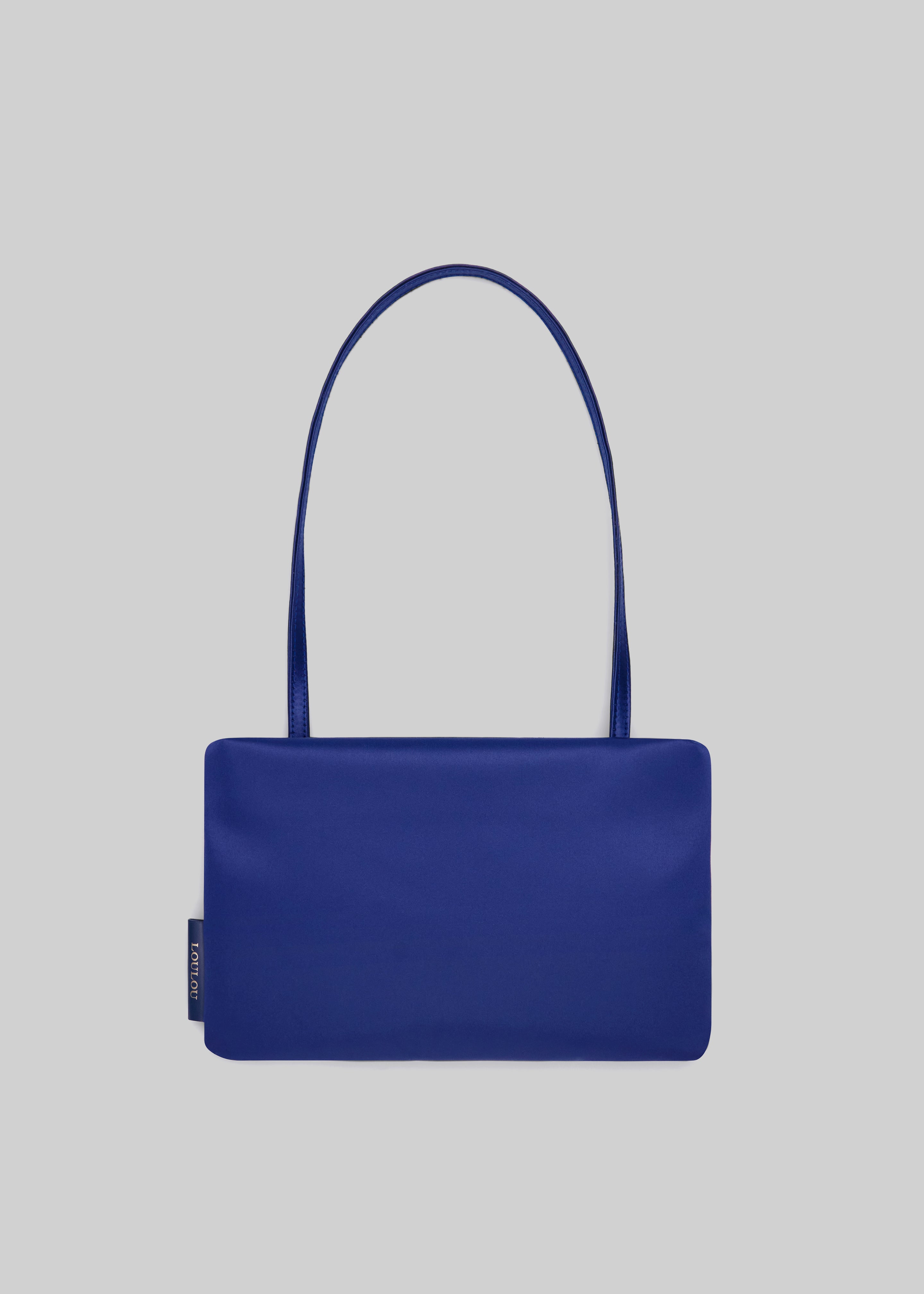 Loulou de Saison Grace Satin Baguette Bag - Navy - 1