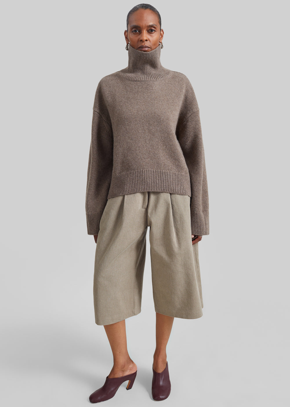 Loulou de Saison Jonah Cashmere Sweater - Nutmeg Melange