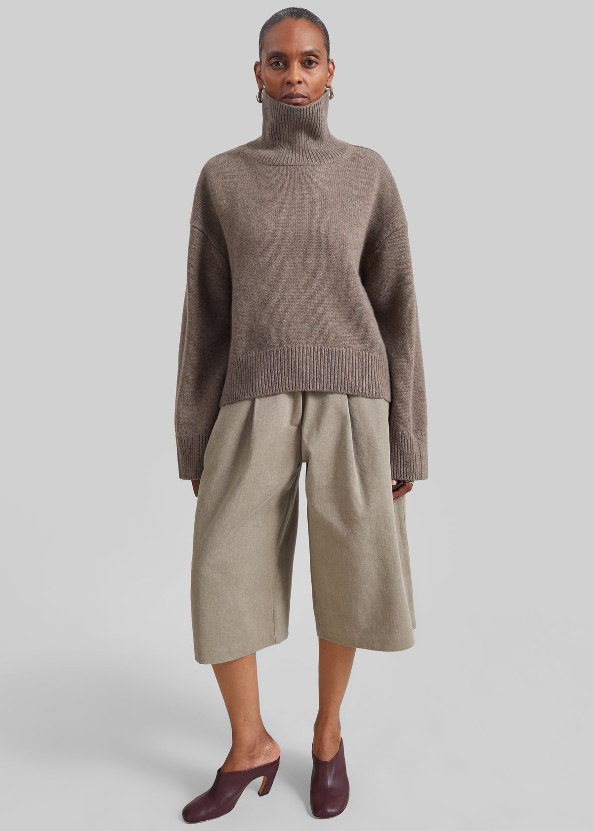 Loulou de Saison Jonah Cashmere Sweater - Nutmeg Melange