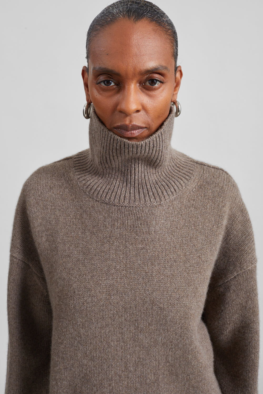 Loulou de Saison Jonah Cashmere Sweater - Nutmeg Melange - 1