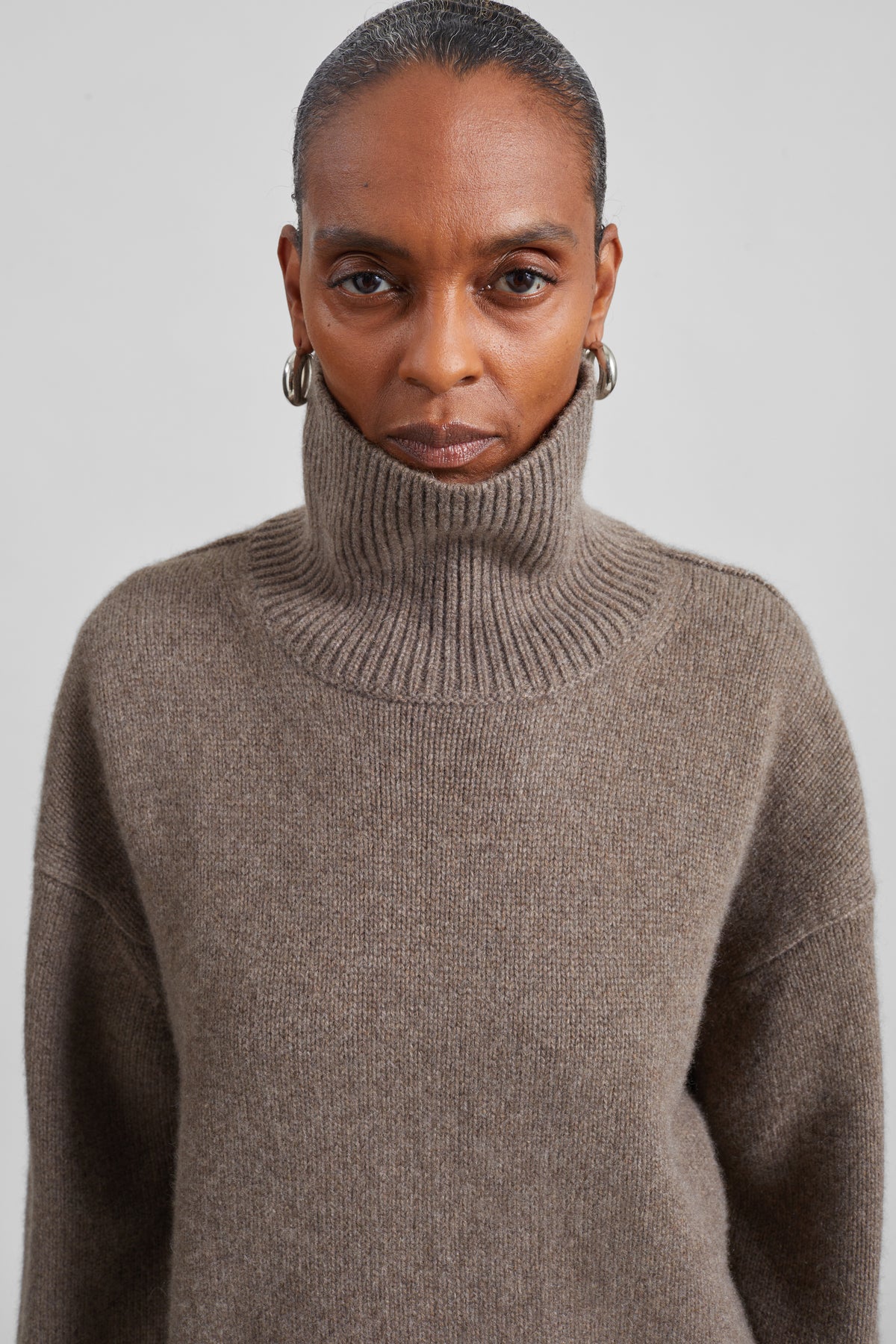 Loulou de Saison Jonah Cashmere Sweater - Nutmeg Melange