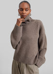 Loulou de Saison Jonah Cashmere Sweater - Nutmeg Melange
