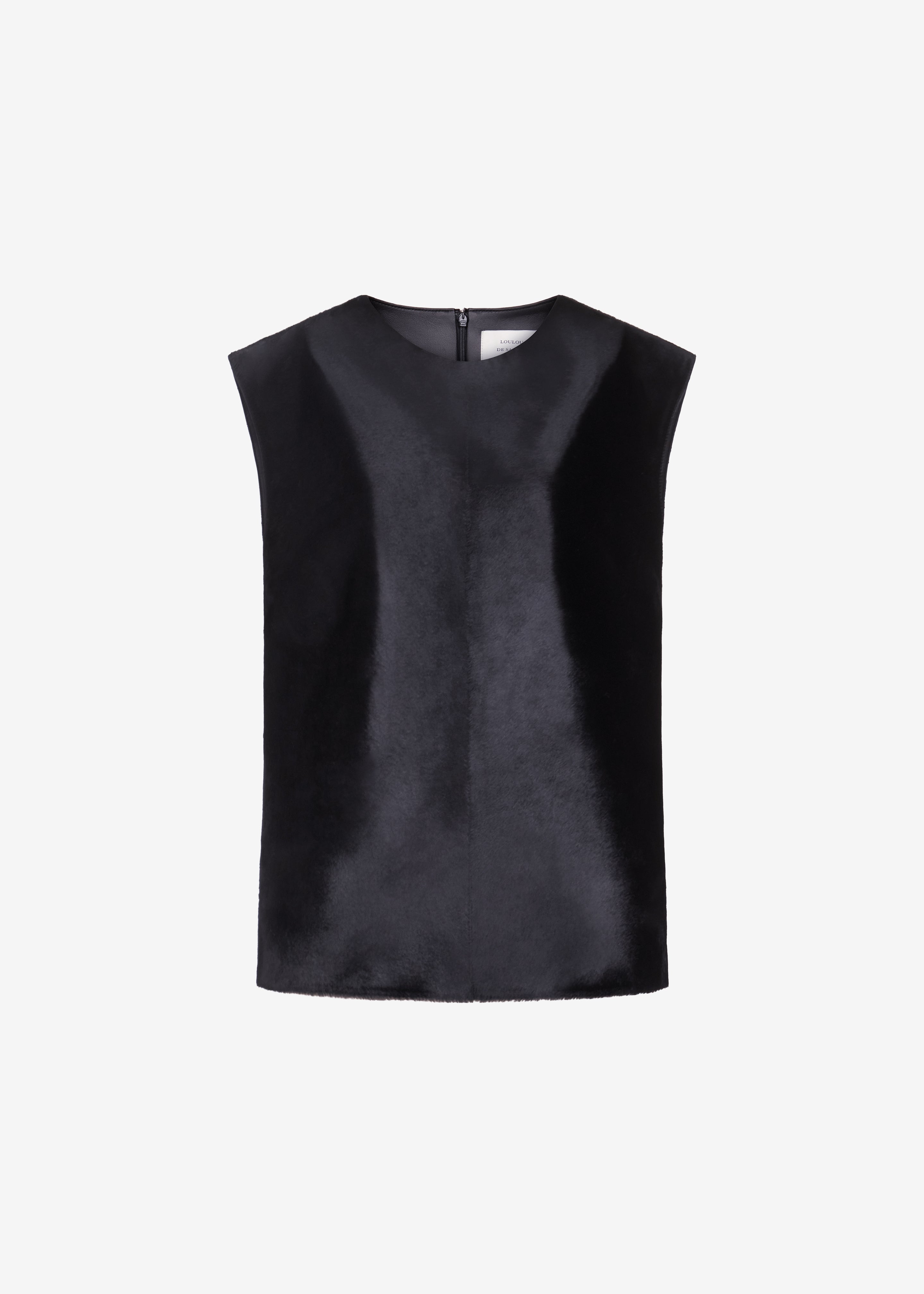 Loulou de Saison Juni Sleeveless Straight Top - Black - 6