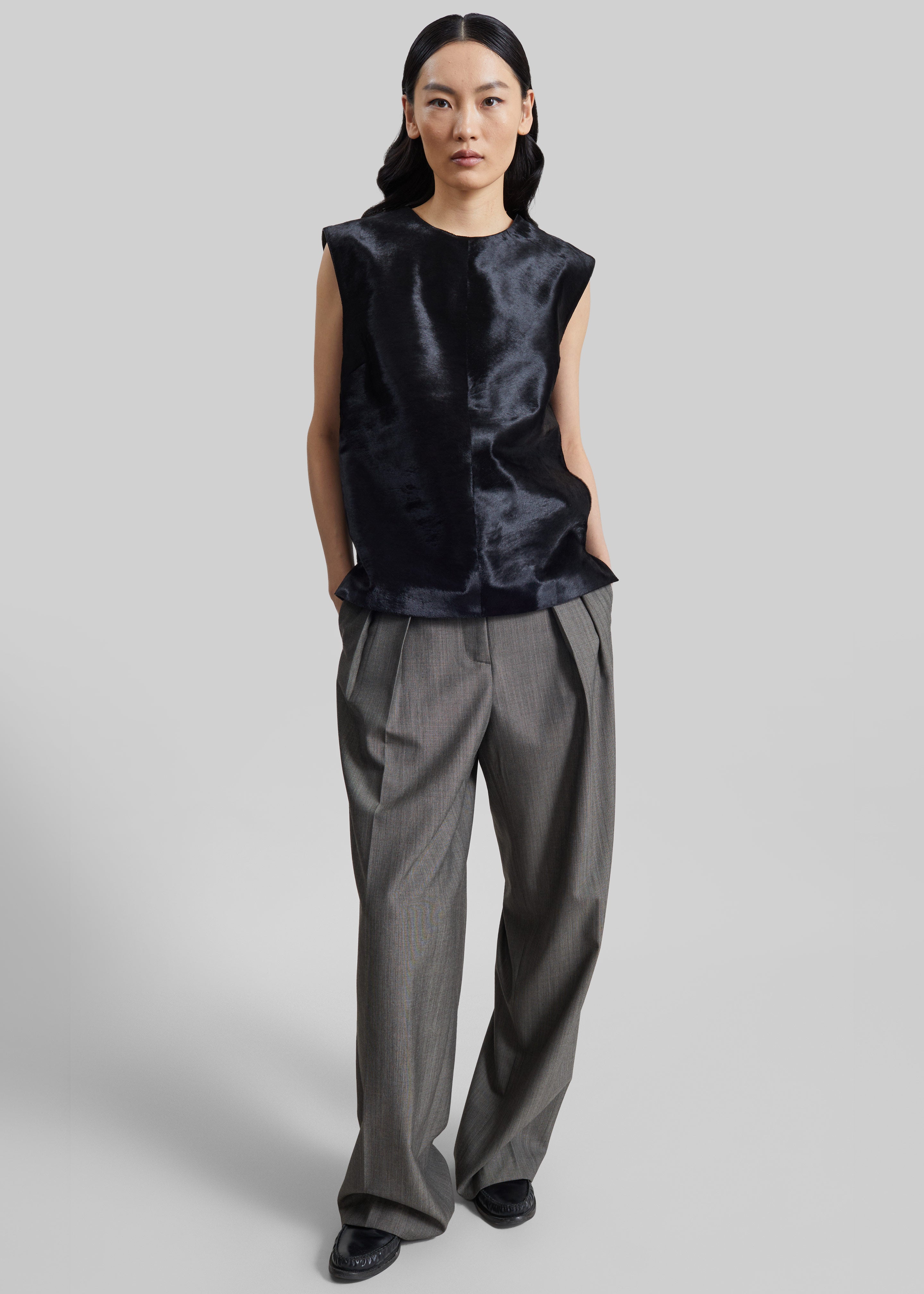 Loulou de Saison Juni Sleeveless Straight Top - Black - 1