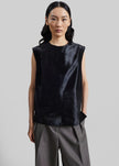 Loulou de Saison Juni Sleeveless Straight Top - Black