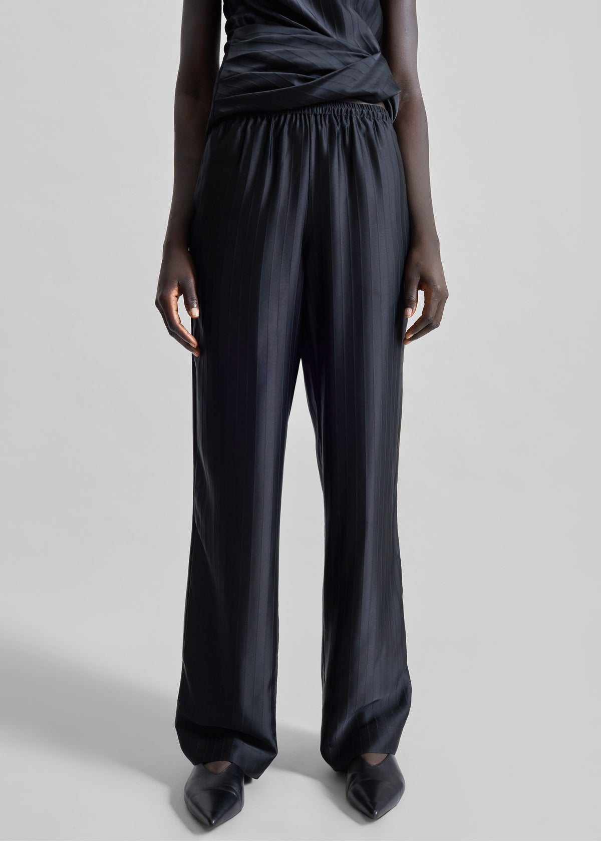 Loulou De Saison Kadala Silk Blend Trousers - Black - 5