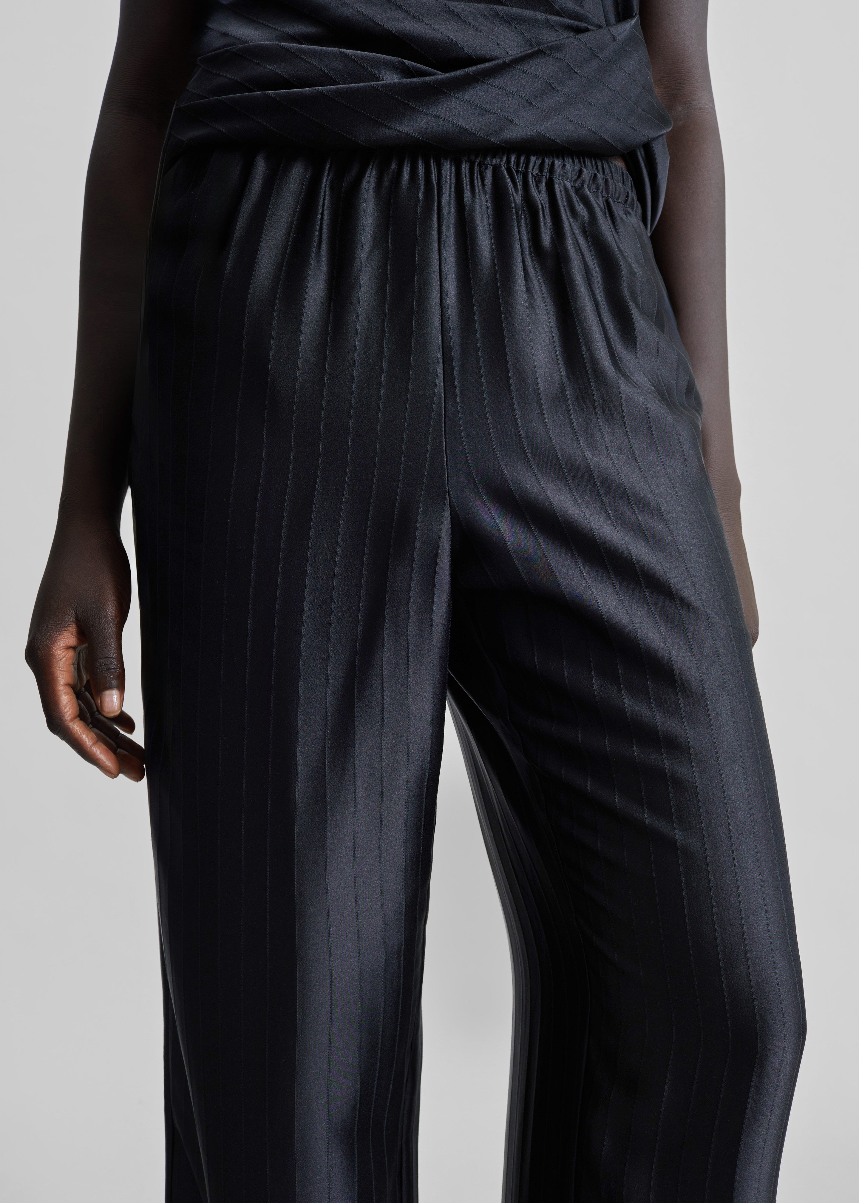 Loulou De Saison Kadala Silk Blend Trousers - Black - 4