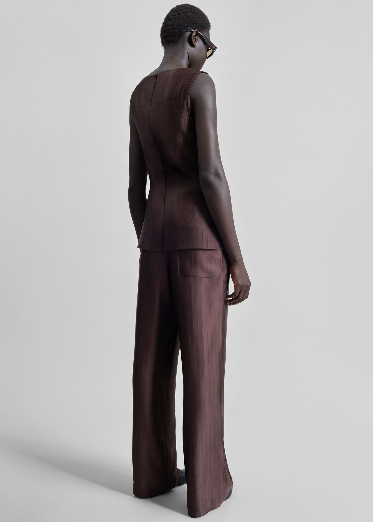 Loulou De Saison Kadala Silk Blend Trousers - Dark Brown - 7