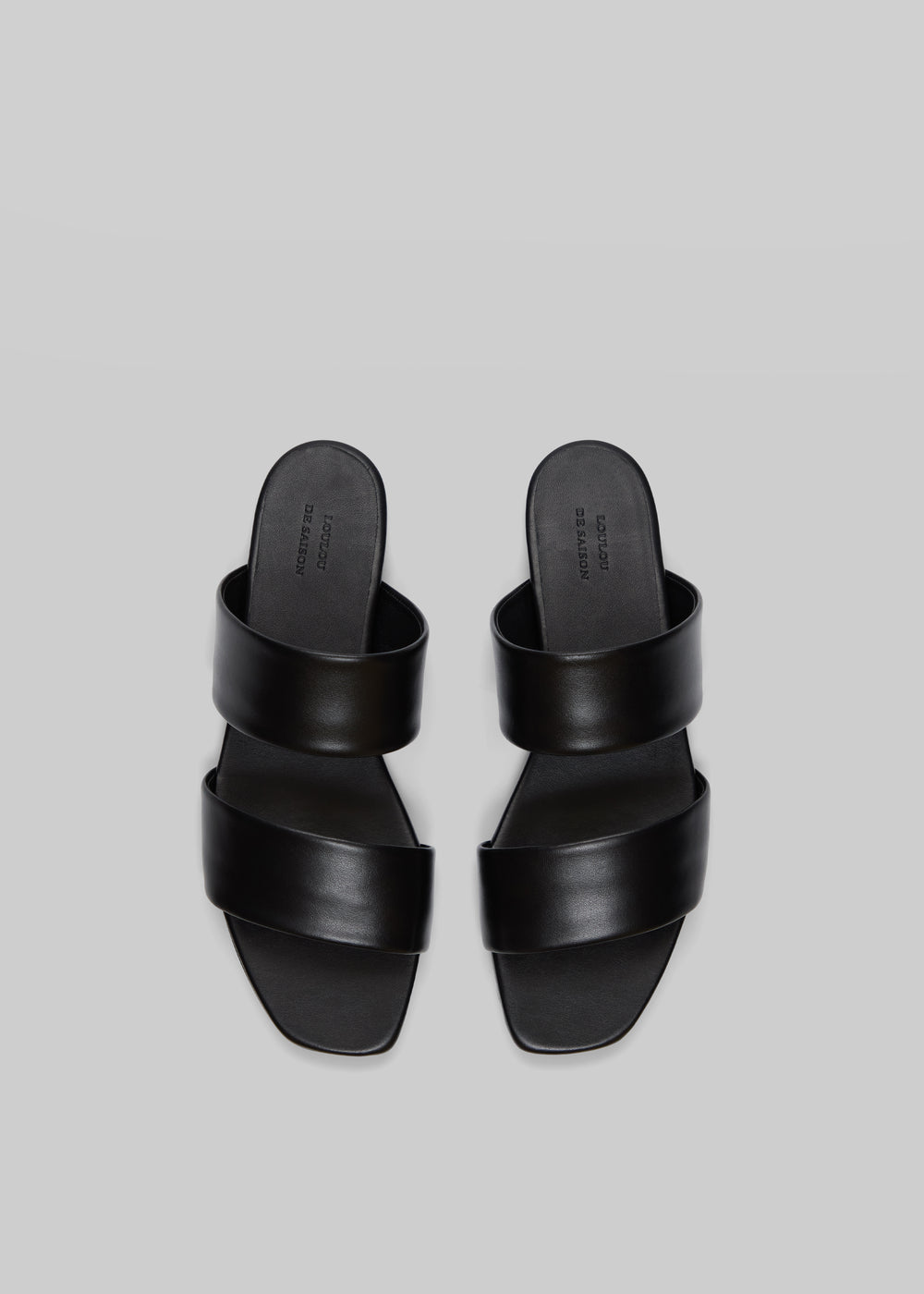 Loulou de Saison Kairo Flat Slide Sandals - Black