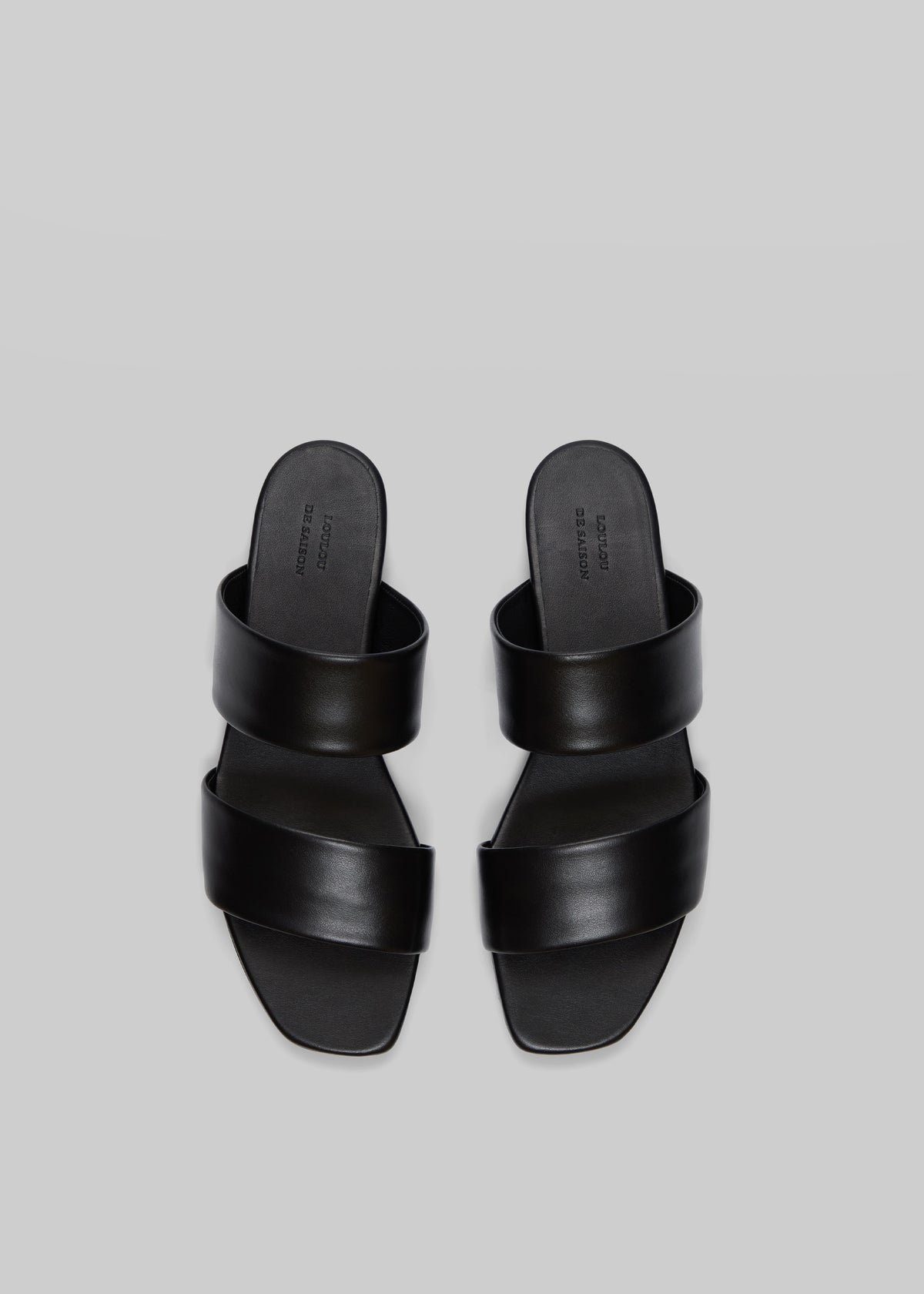 Loulou de Saison Kairo Flat Slide Sandals - Black - 1