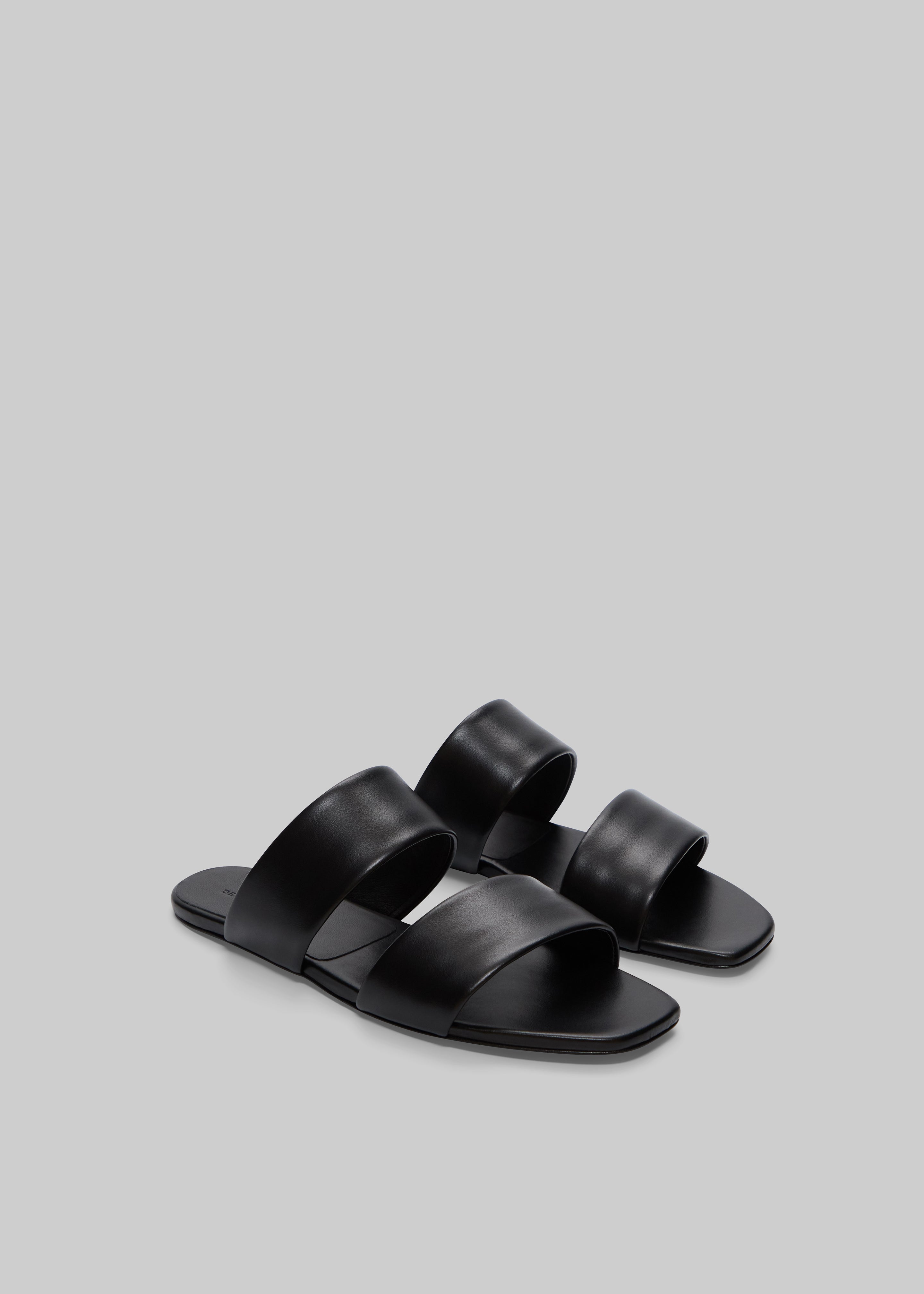 Loulou de Saison Kairo Flat Slide Sandals - Black - 4