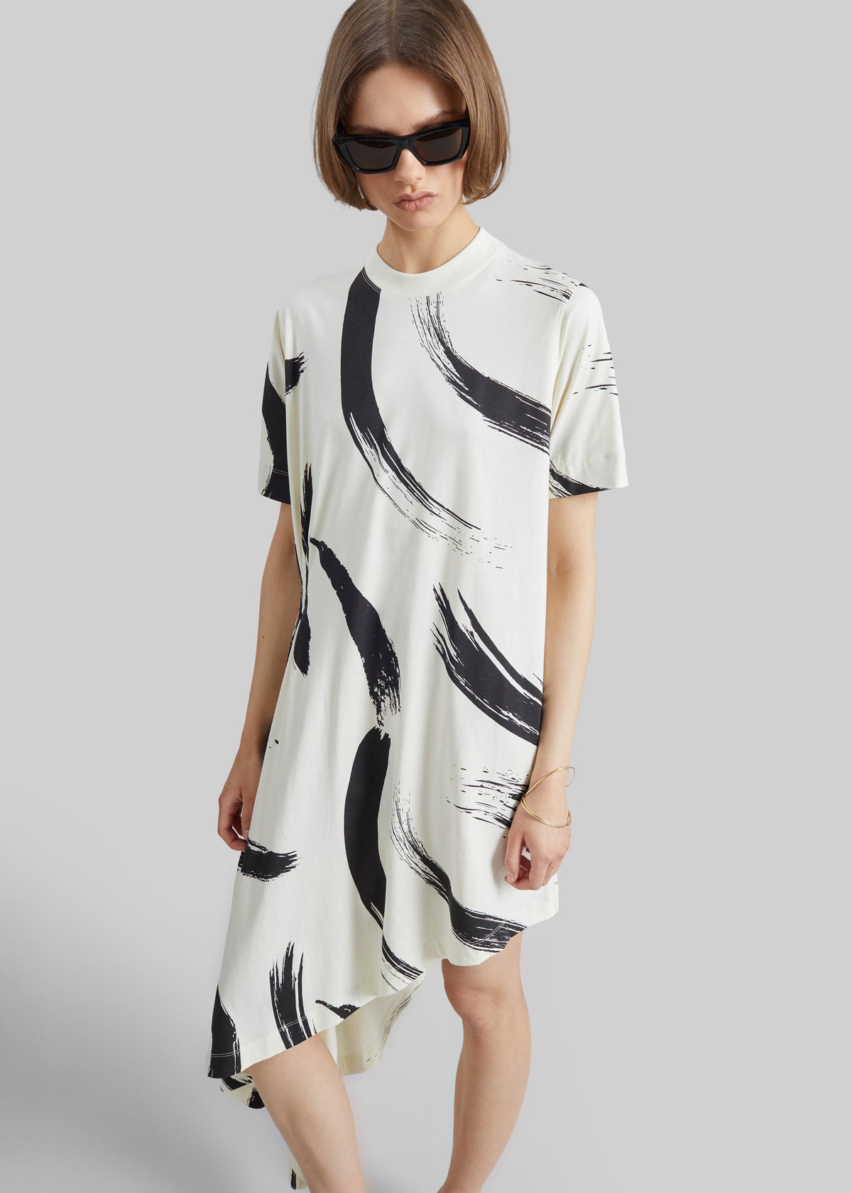 Loulou de Saison Liya Asymmetrical Cotton Dress