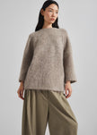 Loulou de Saison Mae Short Sleeve Sweater - Taupe Melange
