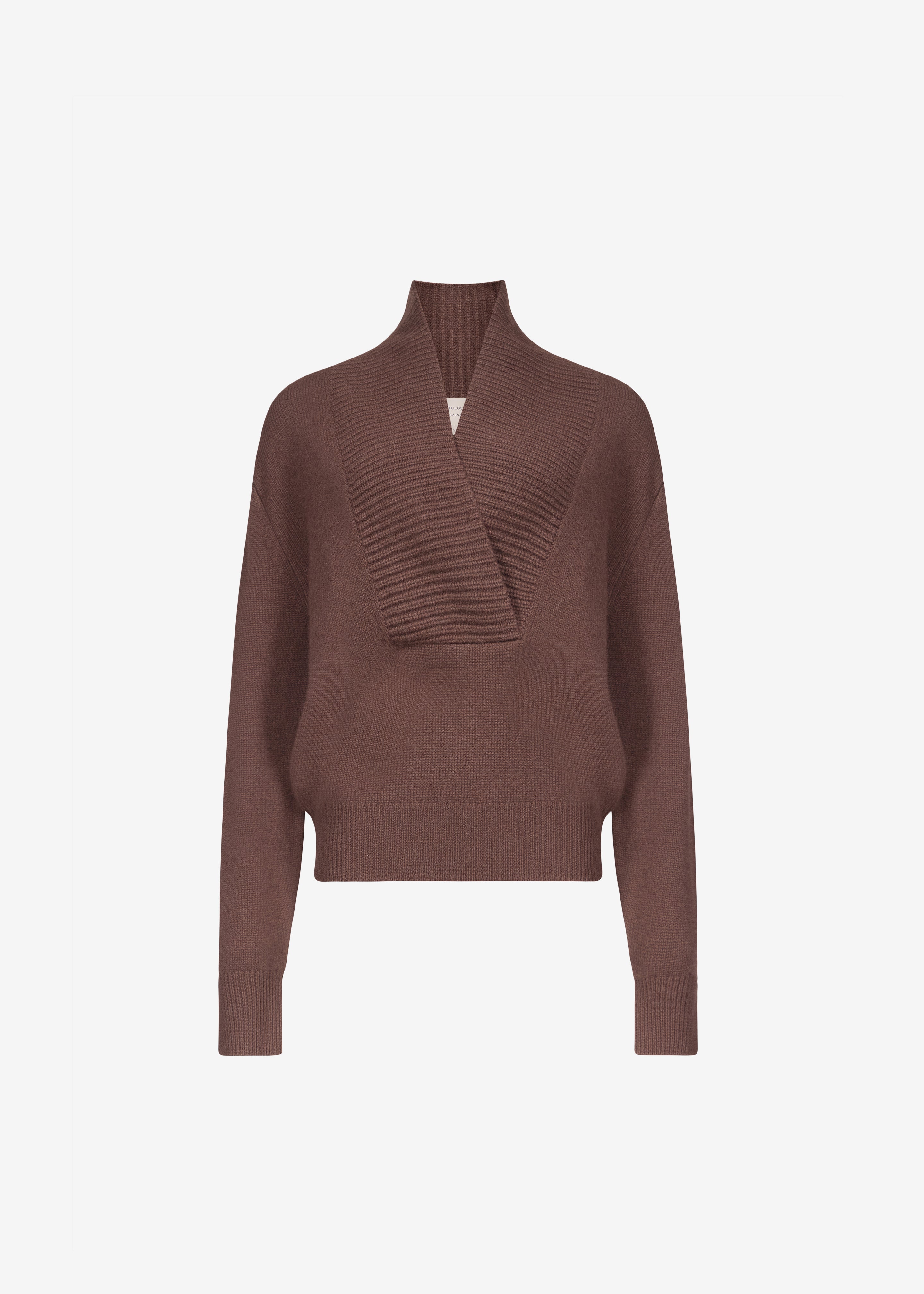 Loulou de Saison Makela Cashmere V-Neck Sweater - Brown - 6
