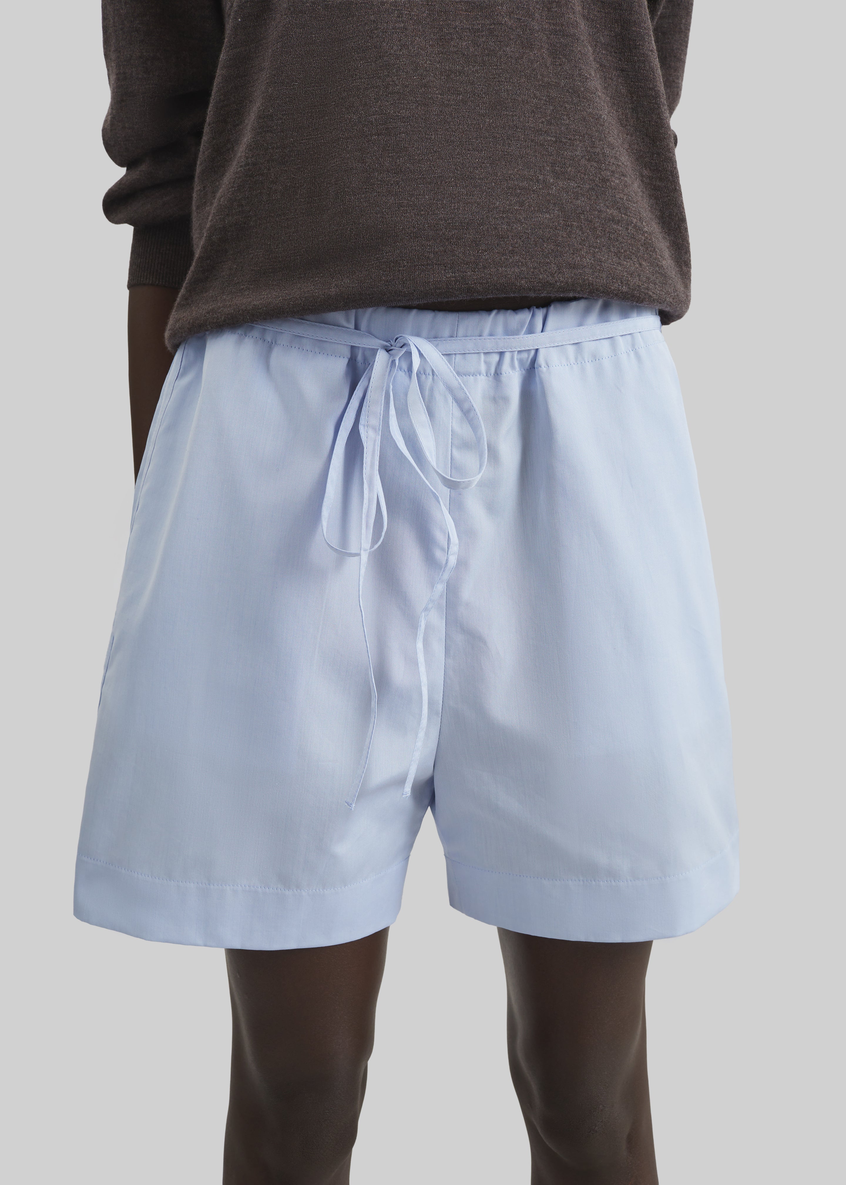 Loulou de Saison Malone Cotton Poplin Shorts - Storm - 2