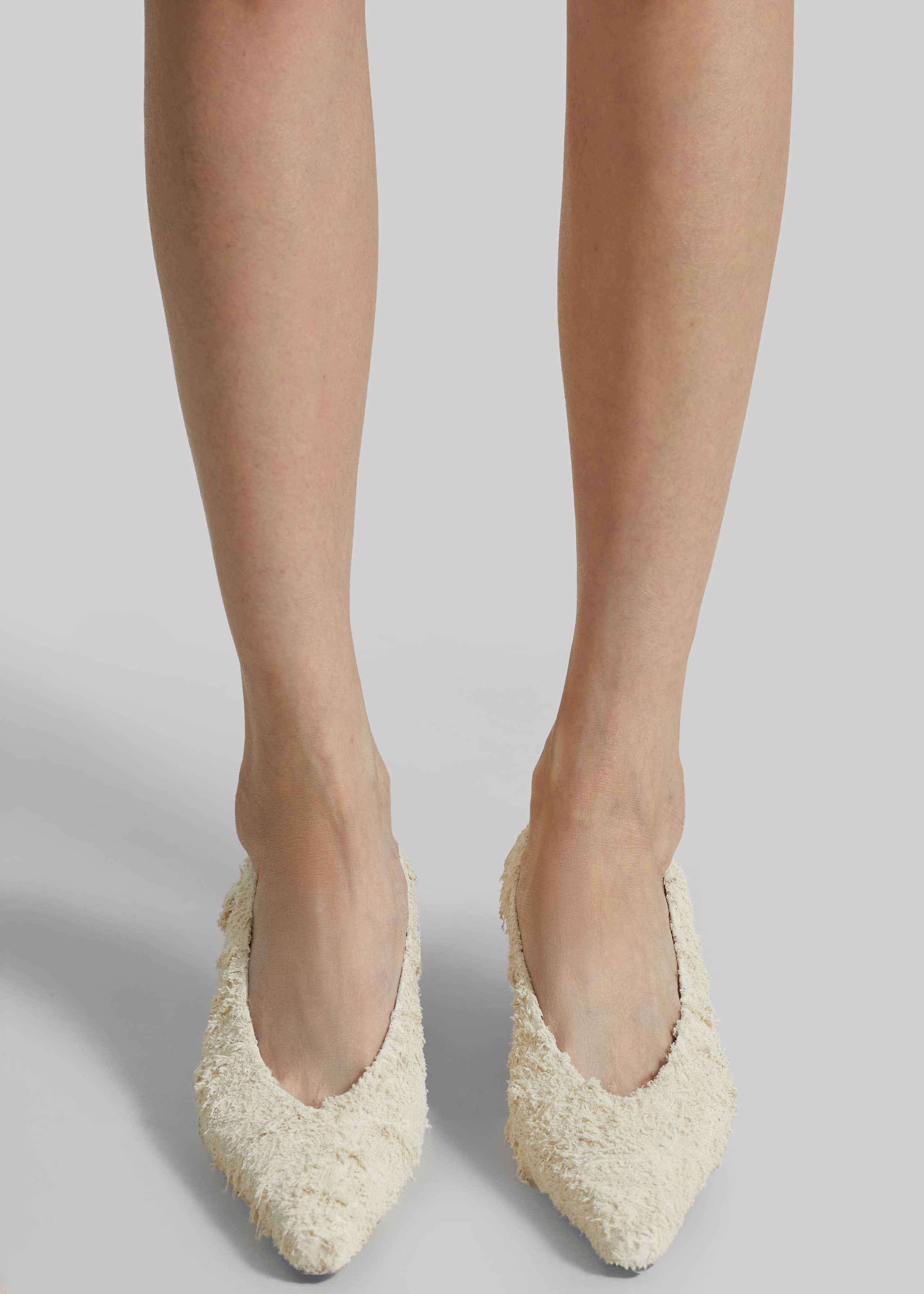 Loulou de Saison Marthe Kitten Heel Pumps - Ivory - 4