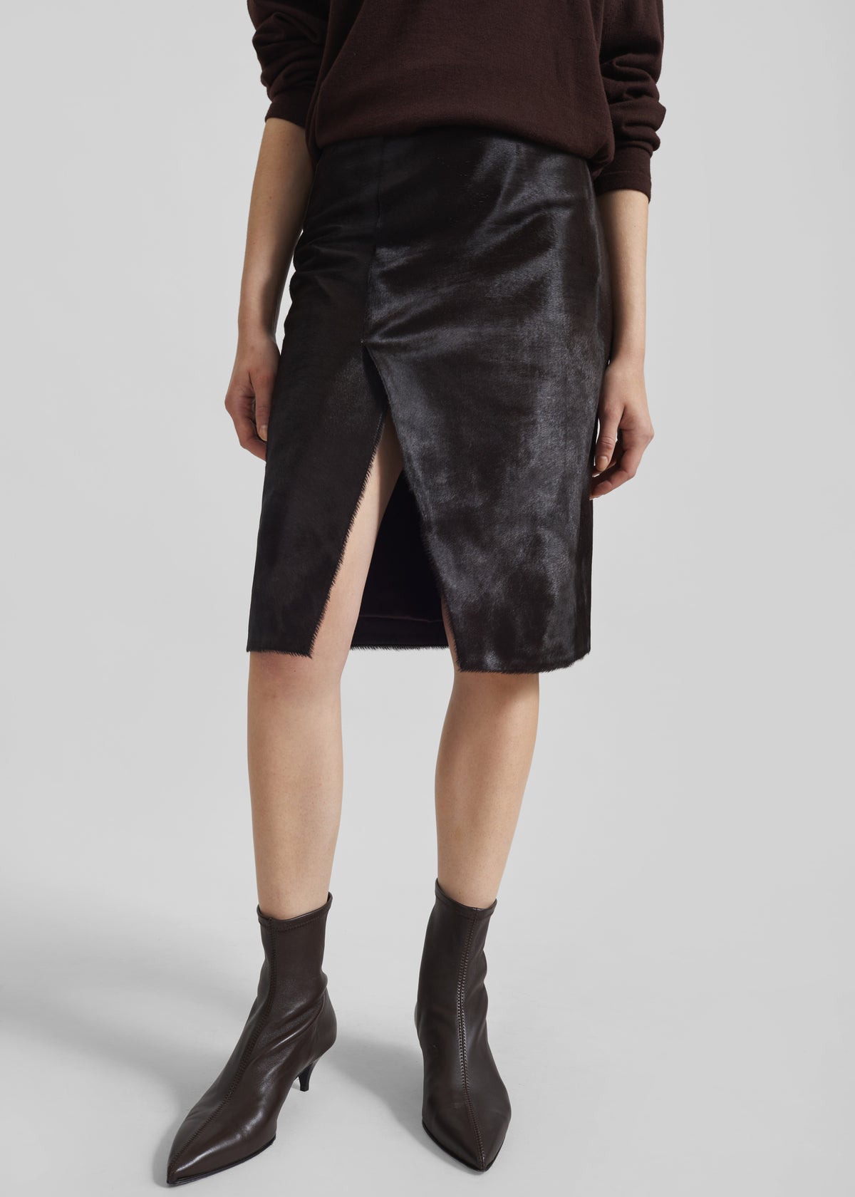 Loulou de Saison Myra Asymmetric Skirt - Coffee - 7