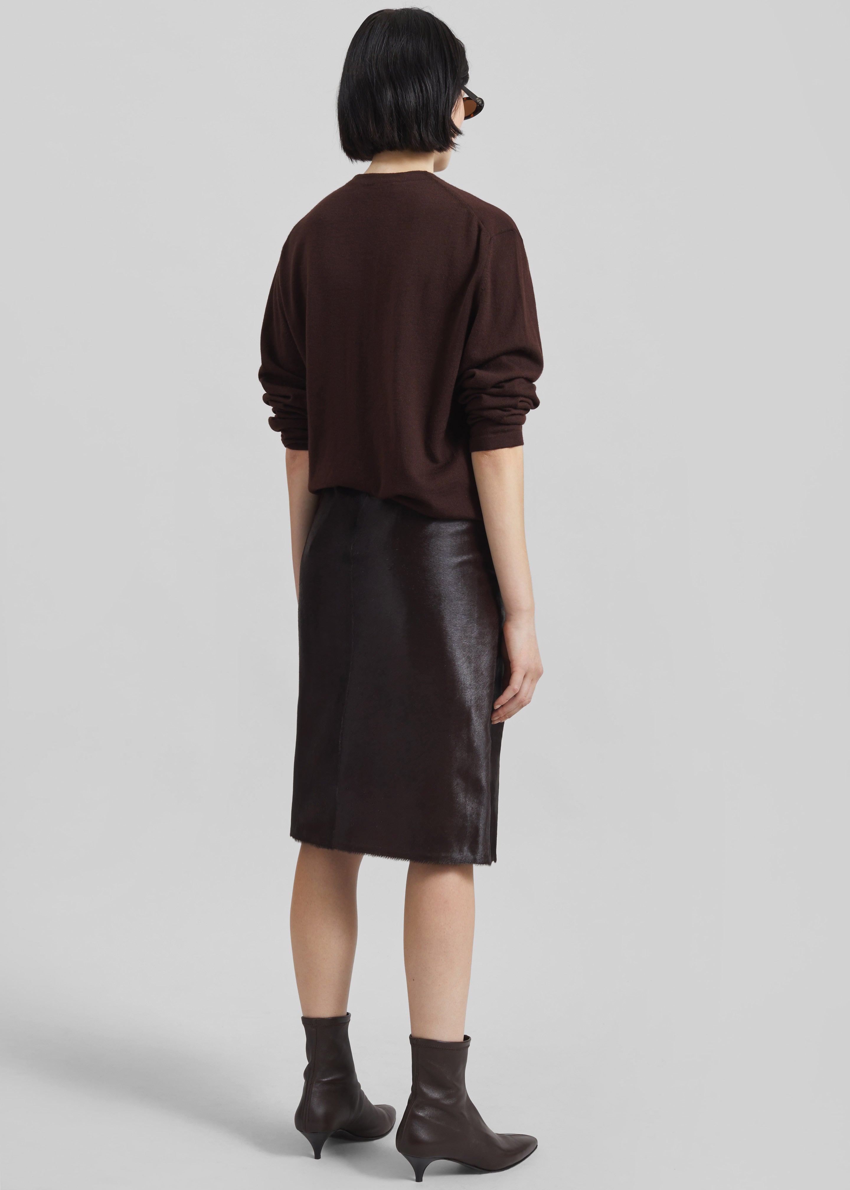 Loulou de Saison Myra Asymmetric Skirt - Coffee - 8