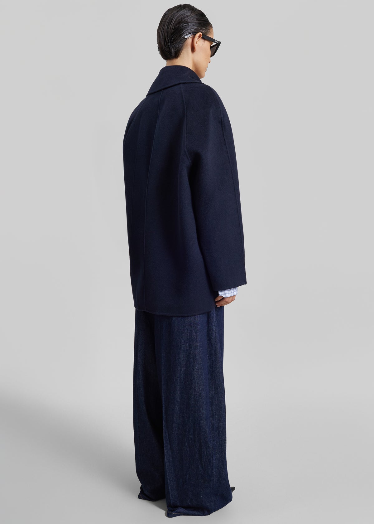 Loulou de Saison Neil Double Breasted Jacket - Navy Melange - 6