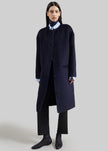 Loulou de Saison Orson Oval Shaped Coat - Navy