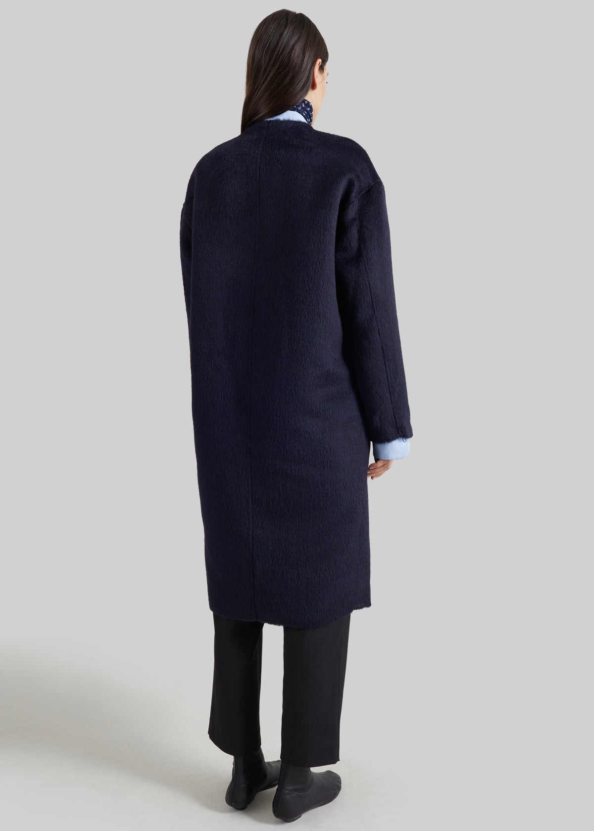 Loulou de Saison Orson Oval Shaped Coat - Navy