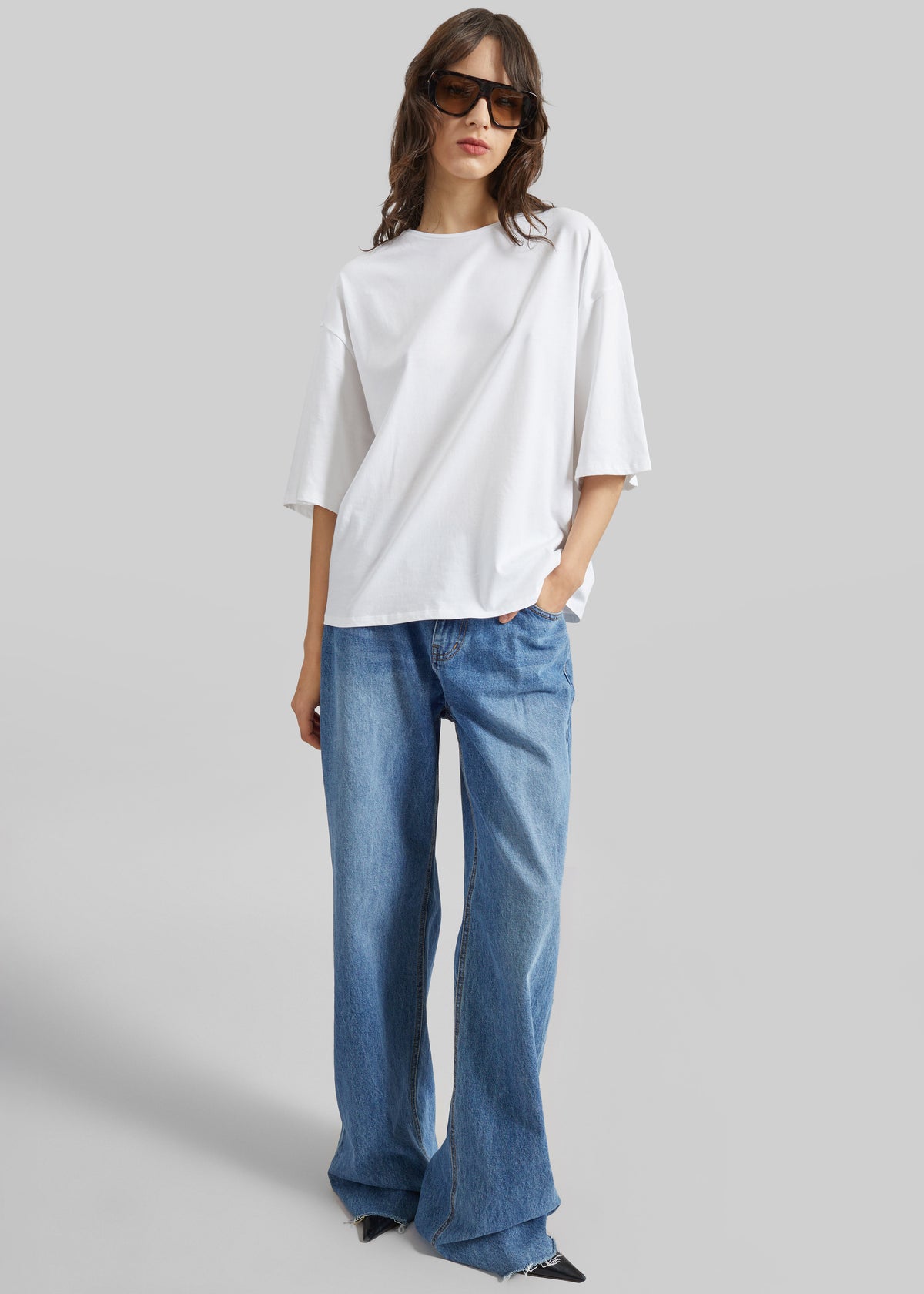 Loulou de Saison Osis Oversized T-Shirt - White - 2