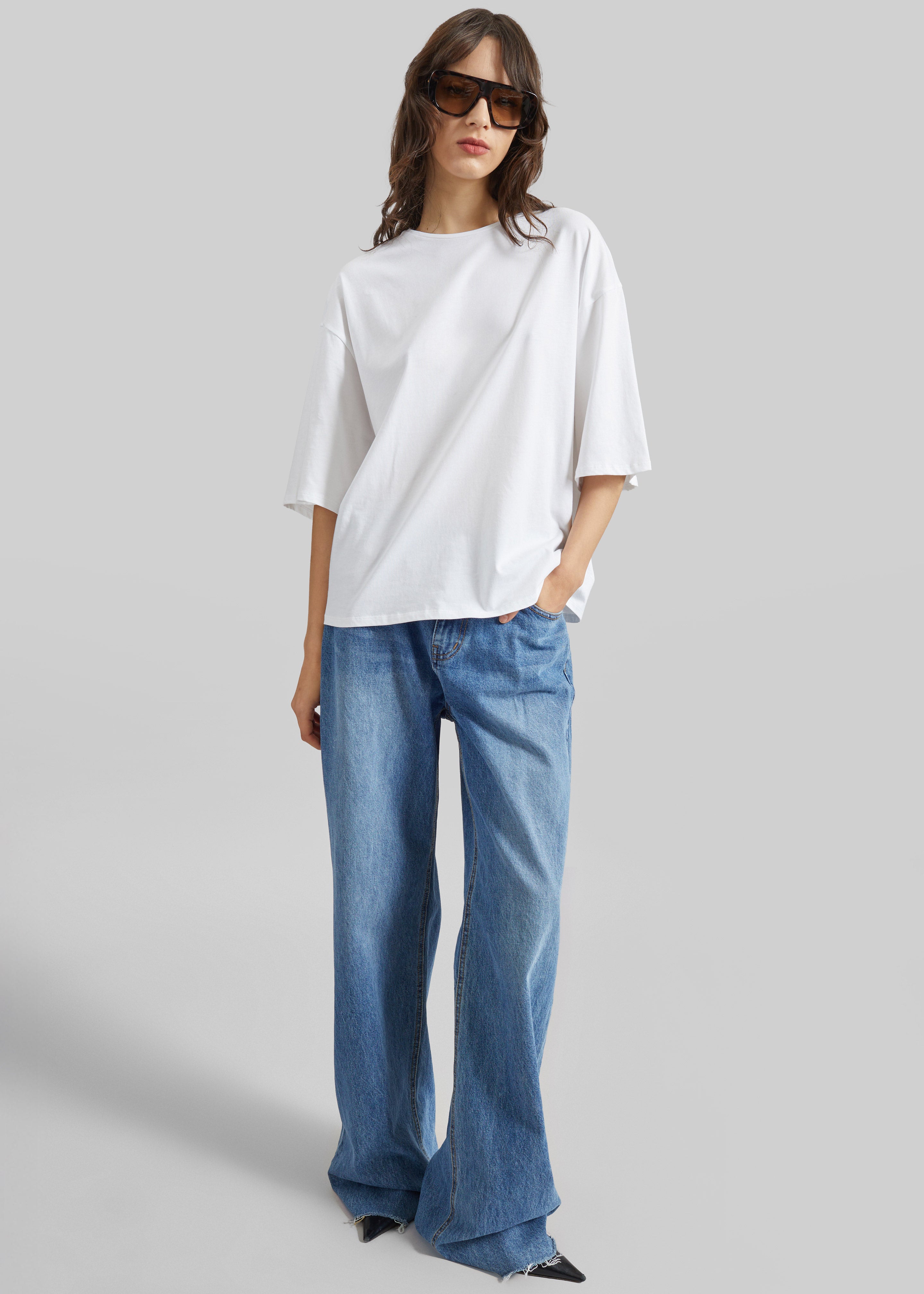 Loulou de Saison Osis Oversized T-Shirt - White - 2
