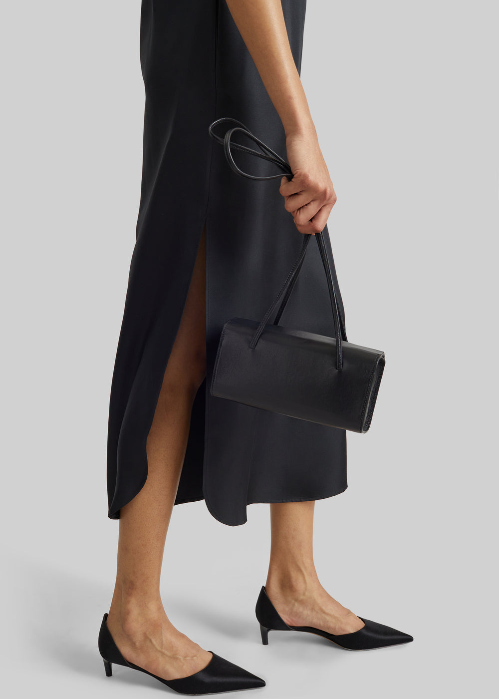Loulou de Saison Paloma Long Silk Dress - Black - 1