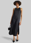 Loulou de Saison Paloma Long Silk Dress - Black