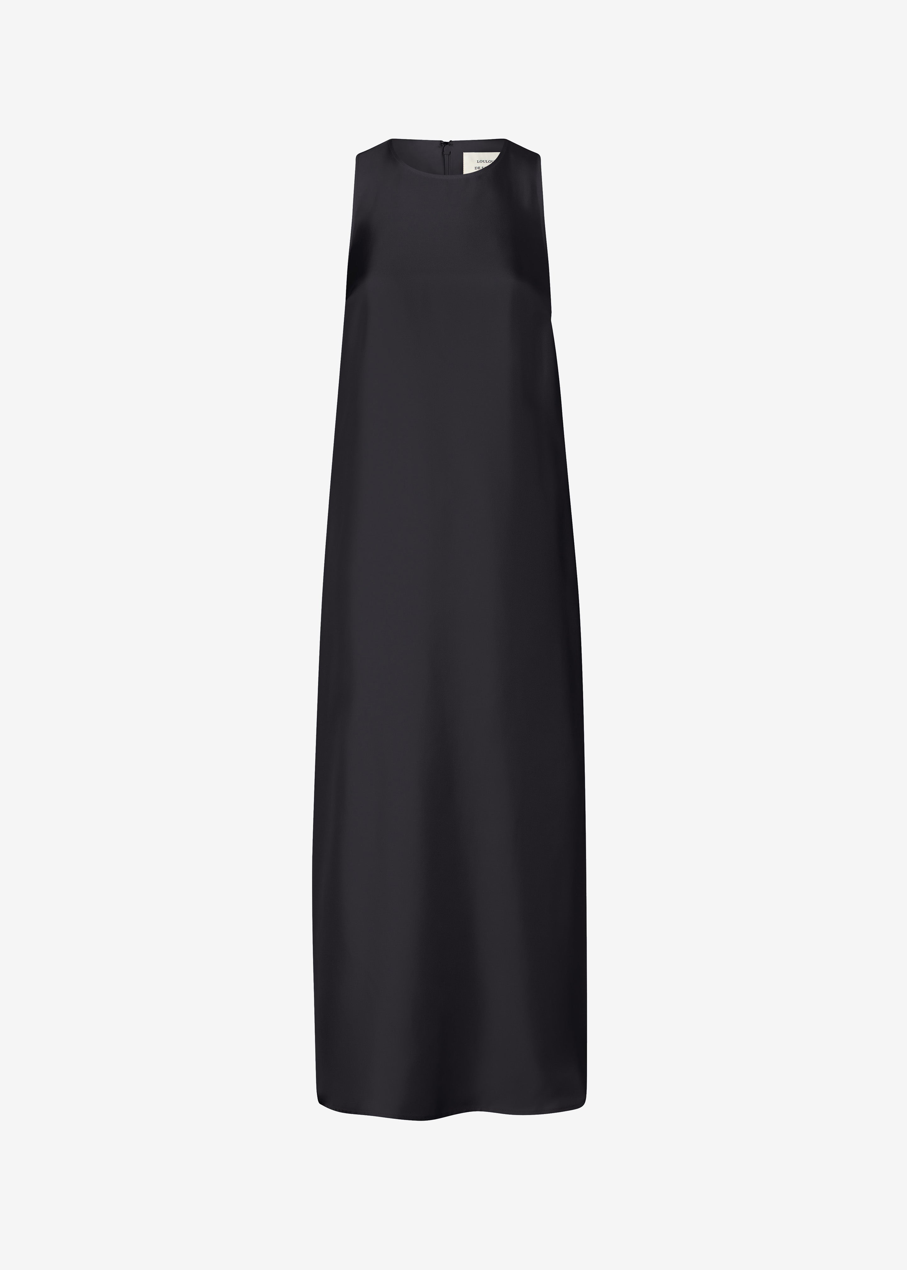 Loulou de Saison Paloma Long Silk Dress - Black - 7