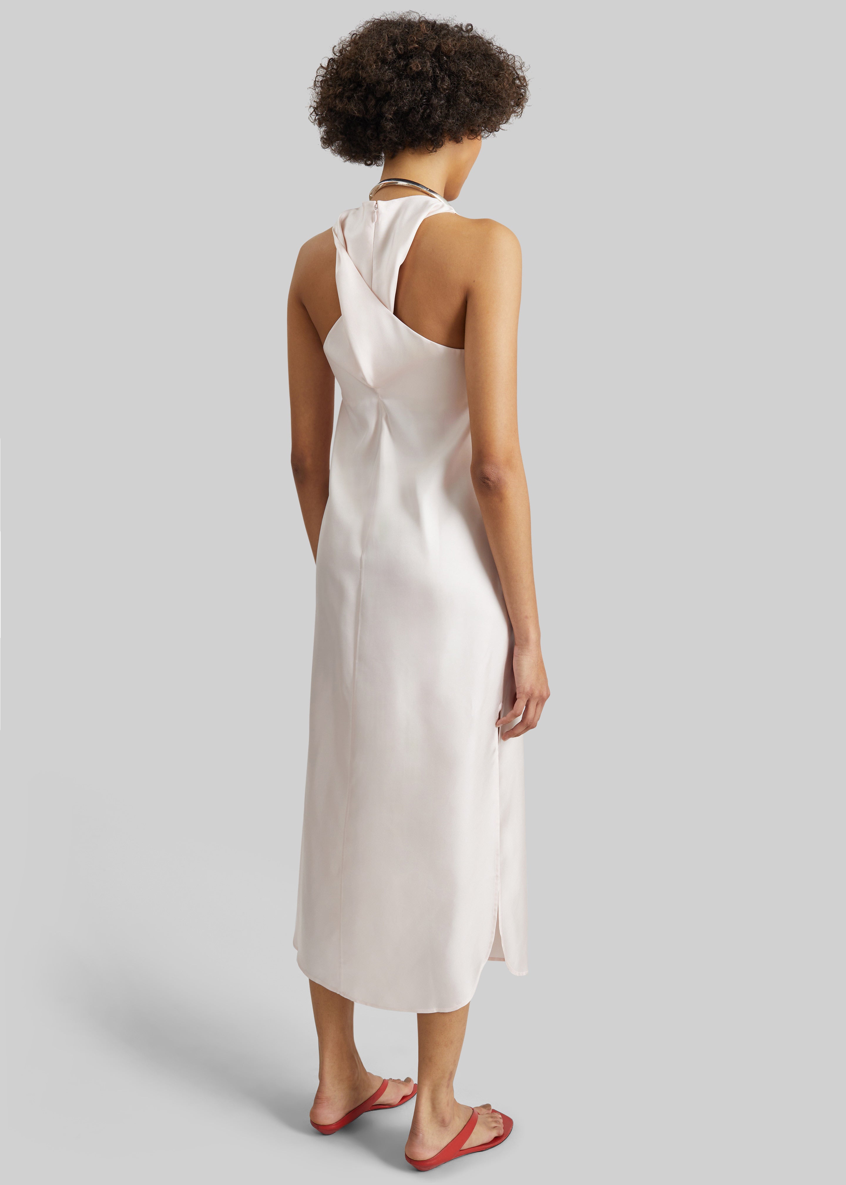 Loulou de Saison Paloma Long Silk Dress - Light Pink - 5
