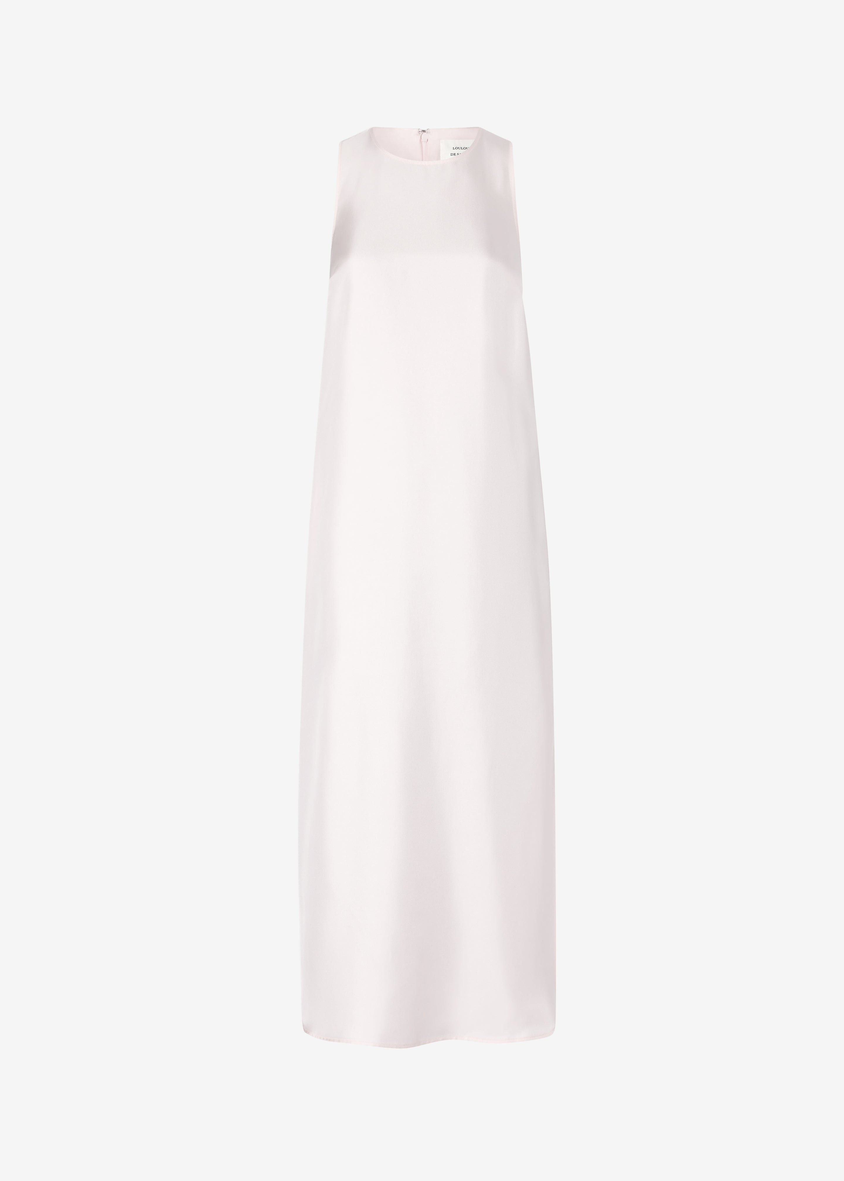 Loulou de Saison Paloma Long Silk Dress - Light Pink - 6