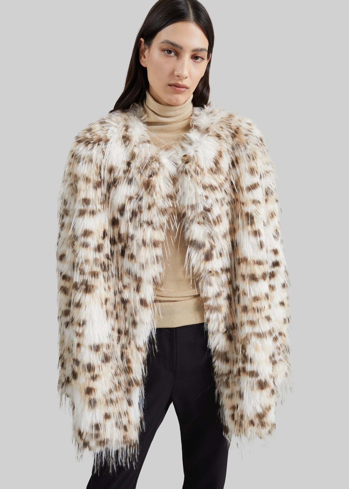 Loulou de Saison Rowe Faux Fur Coat - Lynx