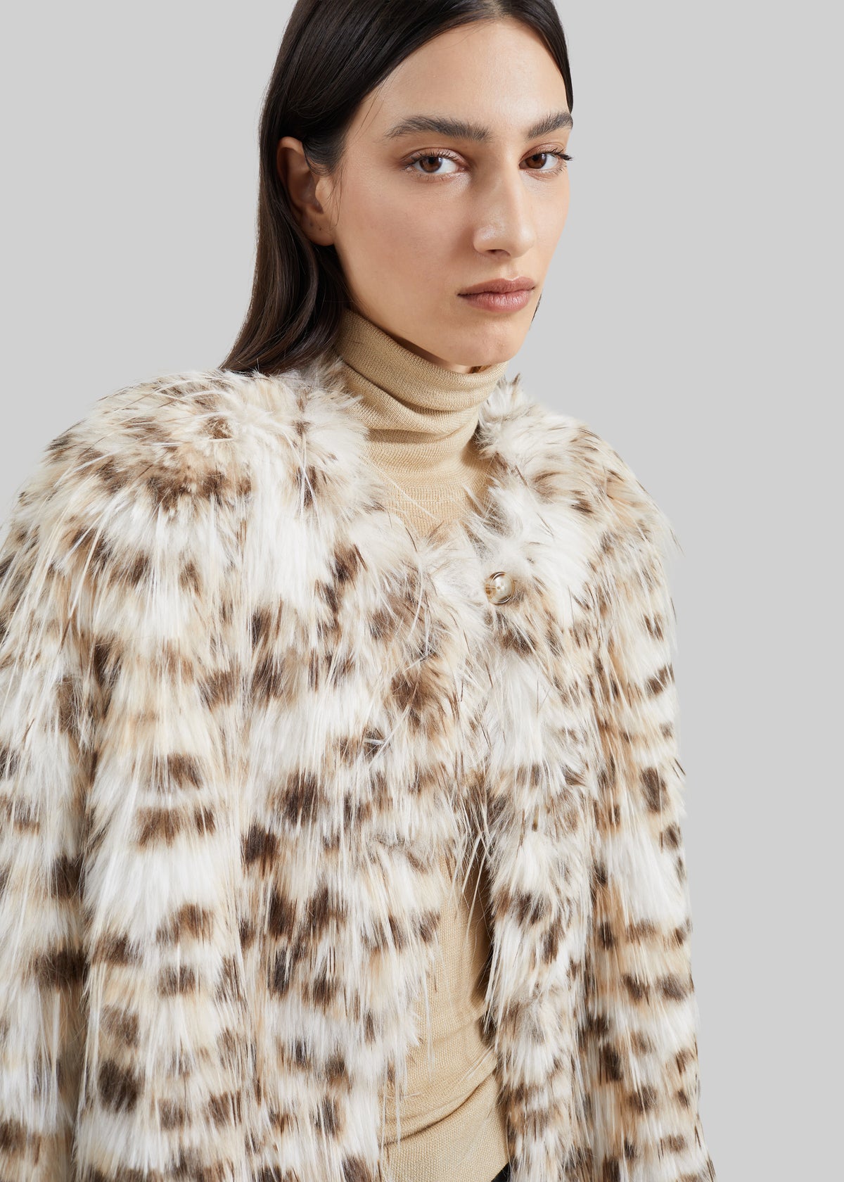 Loulou de Saison Rowe Faux Fur Coat - Lynx