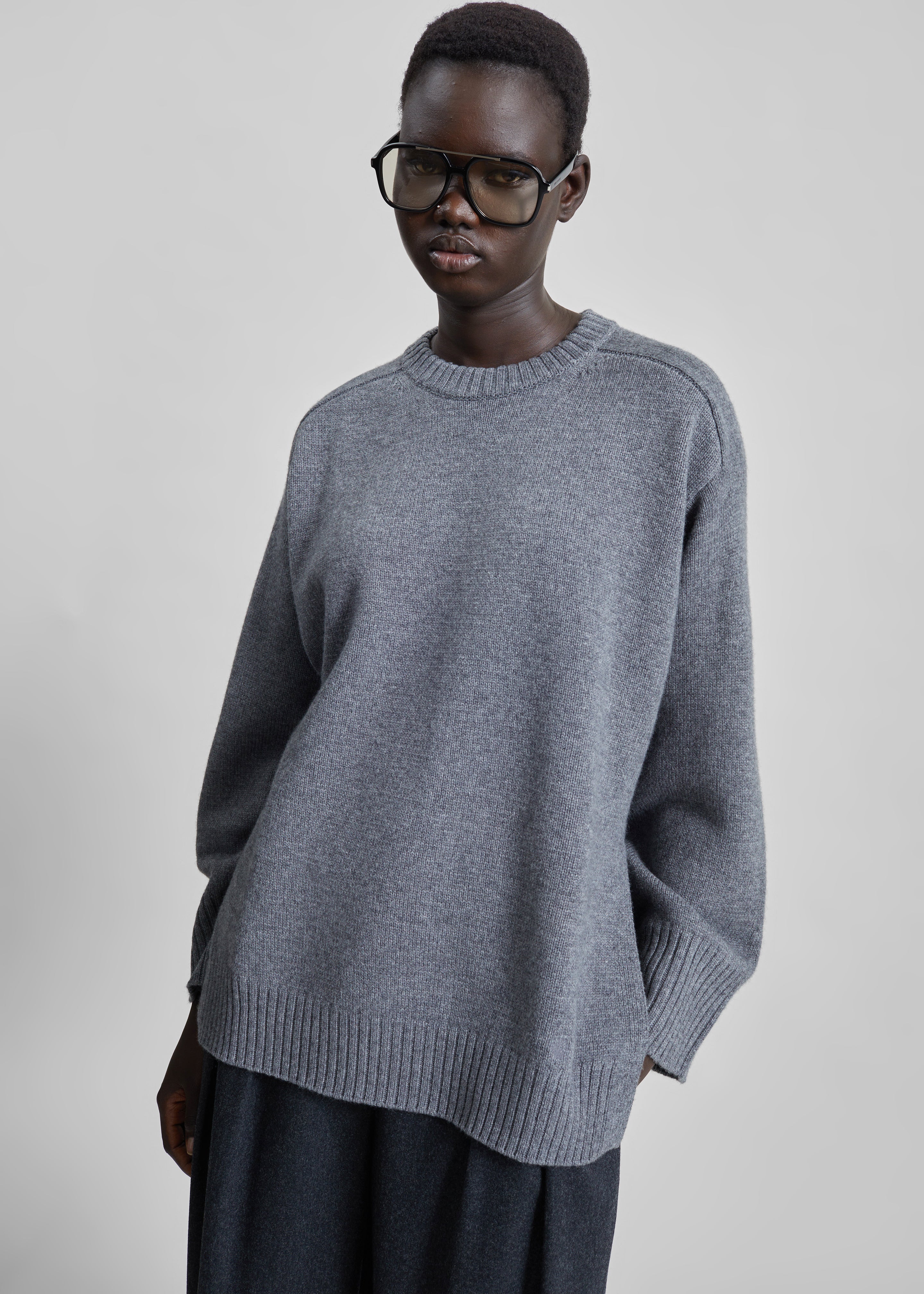 Loulou de Saison Safi LDS Cashmere Blend Sweater - Anthracite