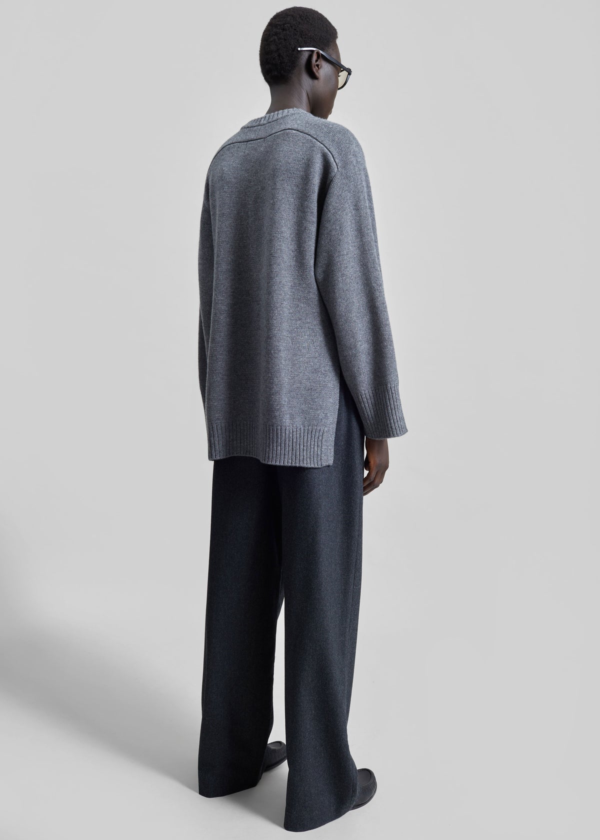 Loulou De Saison Safi LDS Cashmere Blend Sweater - Anthracite Melange - 6