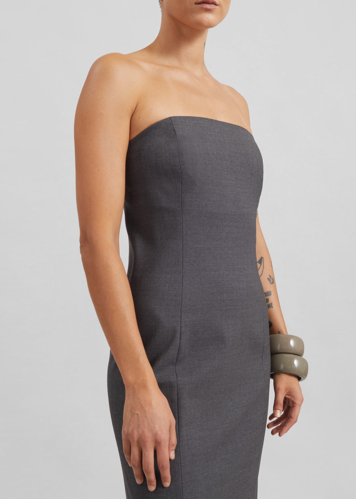 Loulou de Saison Shilo Bustier Maxi Dress - Anthracite Melange - 3