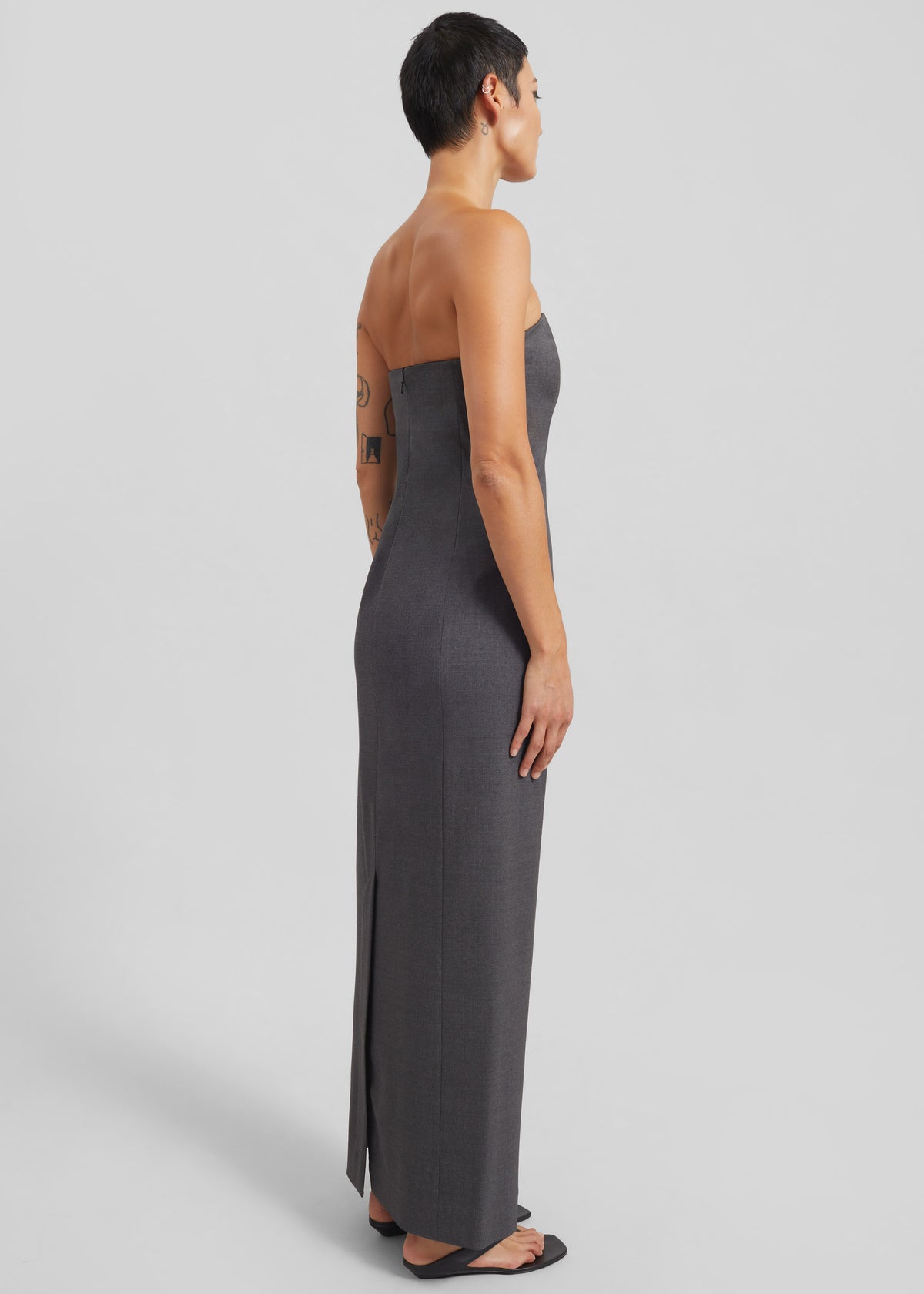Loulou de Saison Shilo Bustier Maxi Dress - Anthracite Melange - 5