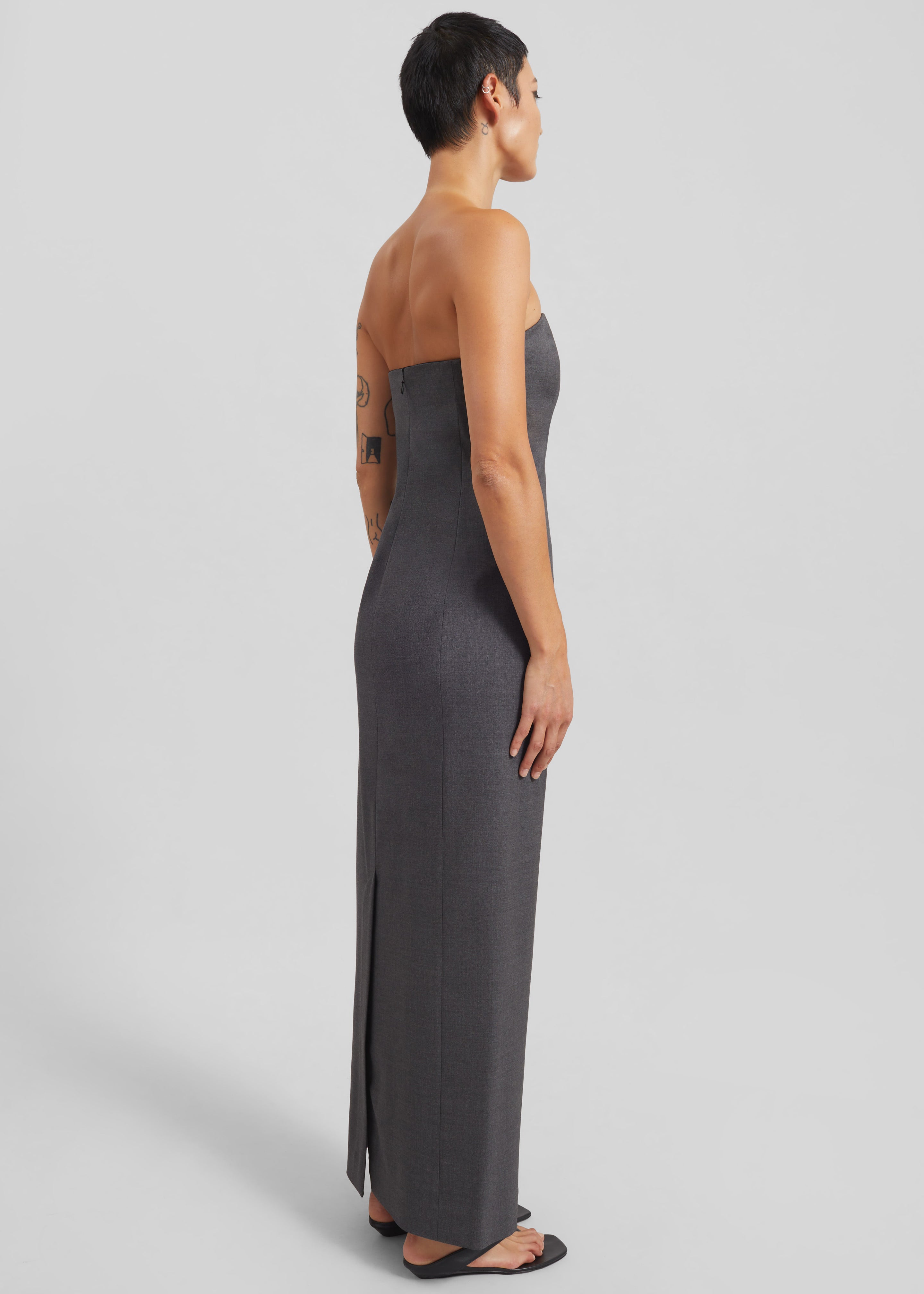 Loulou de Saison Shilo Bustier Maxi Dress - Anthracite Melange - 5