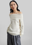 Loulou de Saison Sibyl Off-Shoulder Sweater - Ivory