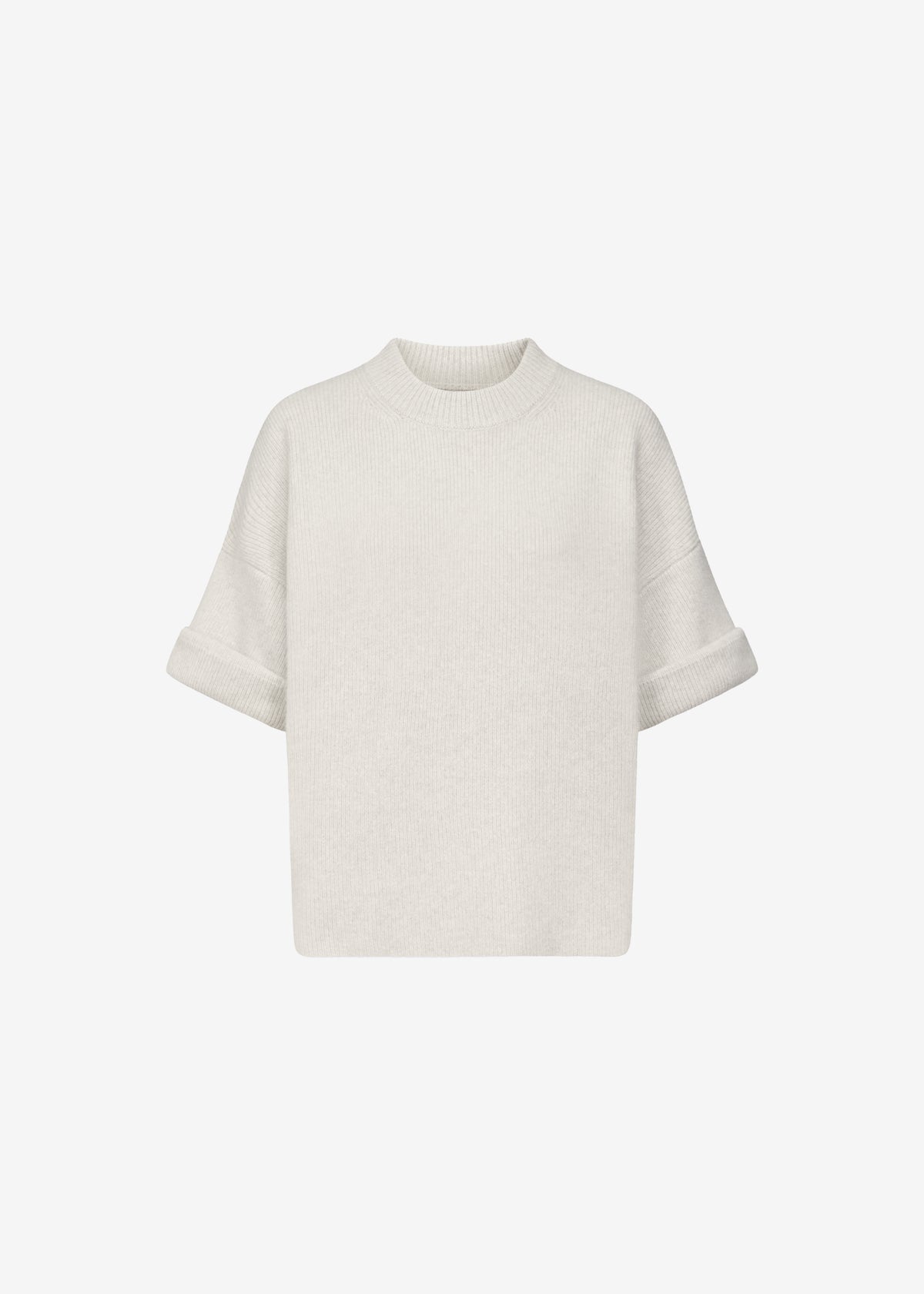 Loulou de Saison Tamia Short Sleeve Top - Stone Melange
