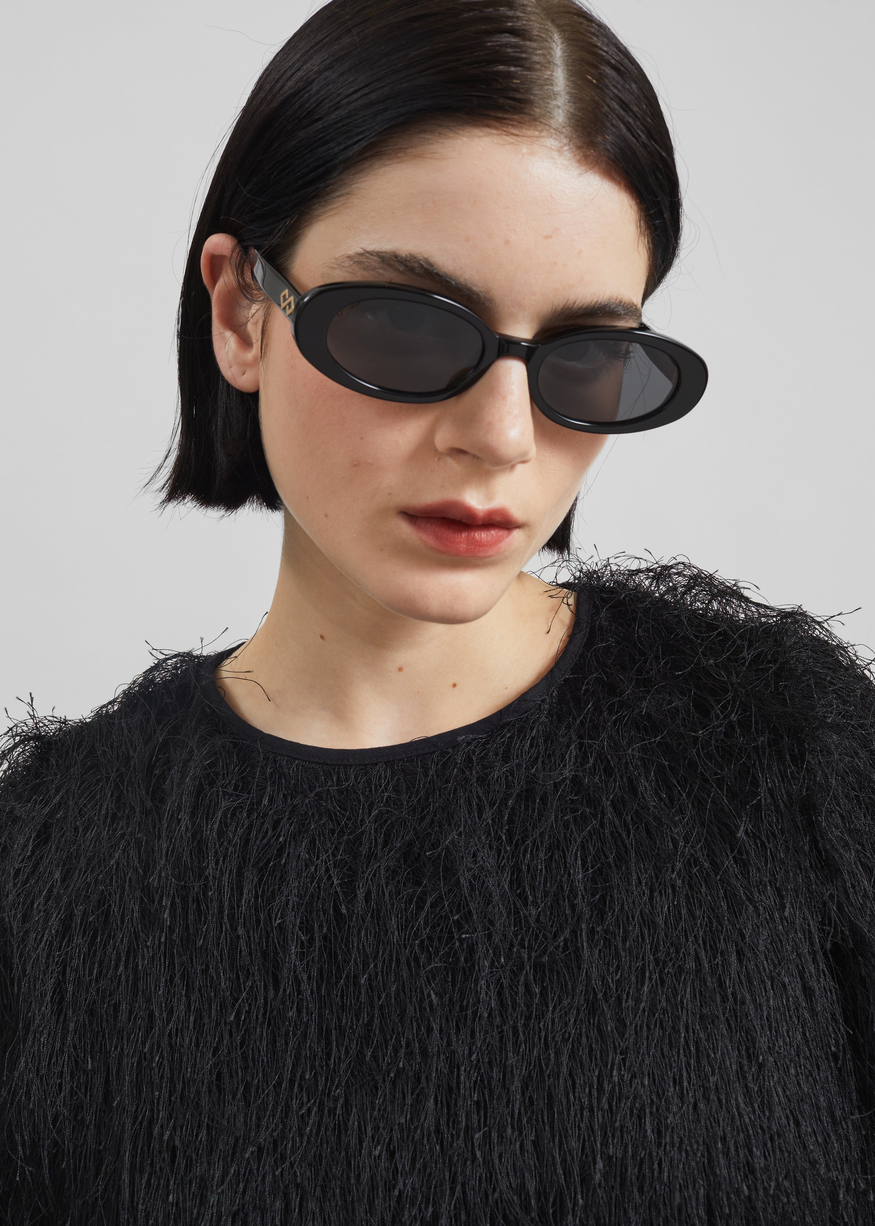 Loulou de Saison Tina Longsleeve Mini Dress - Black - 3