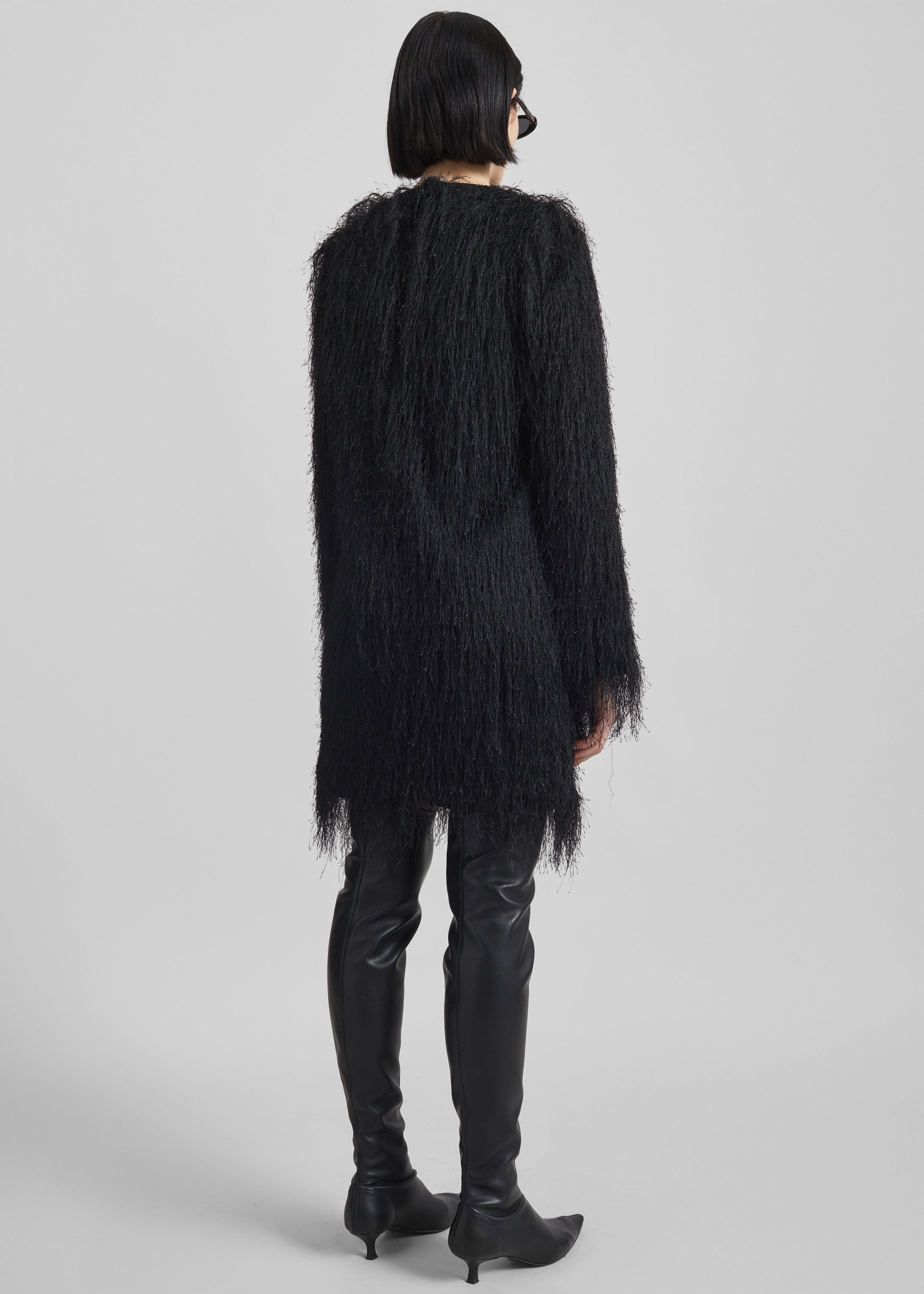 Loulou de Saison Tina Longsleeve Mini Dress - Black - 6